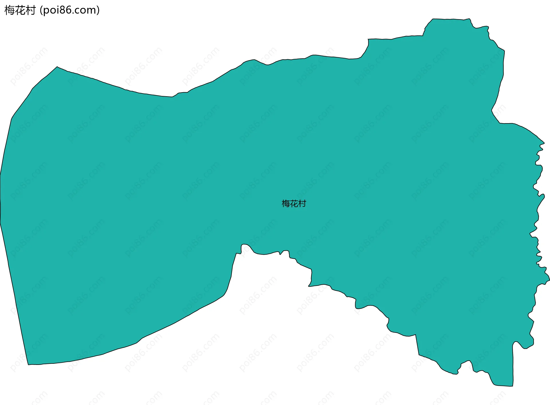 梅花村边界地图