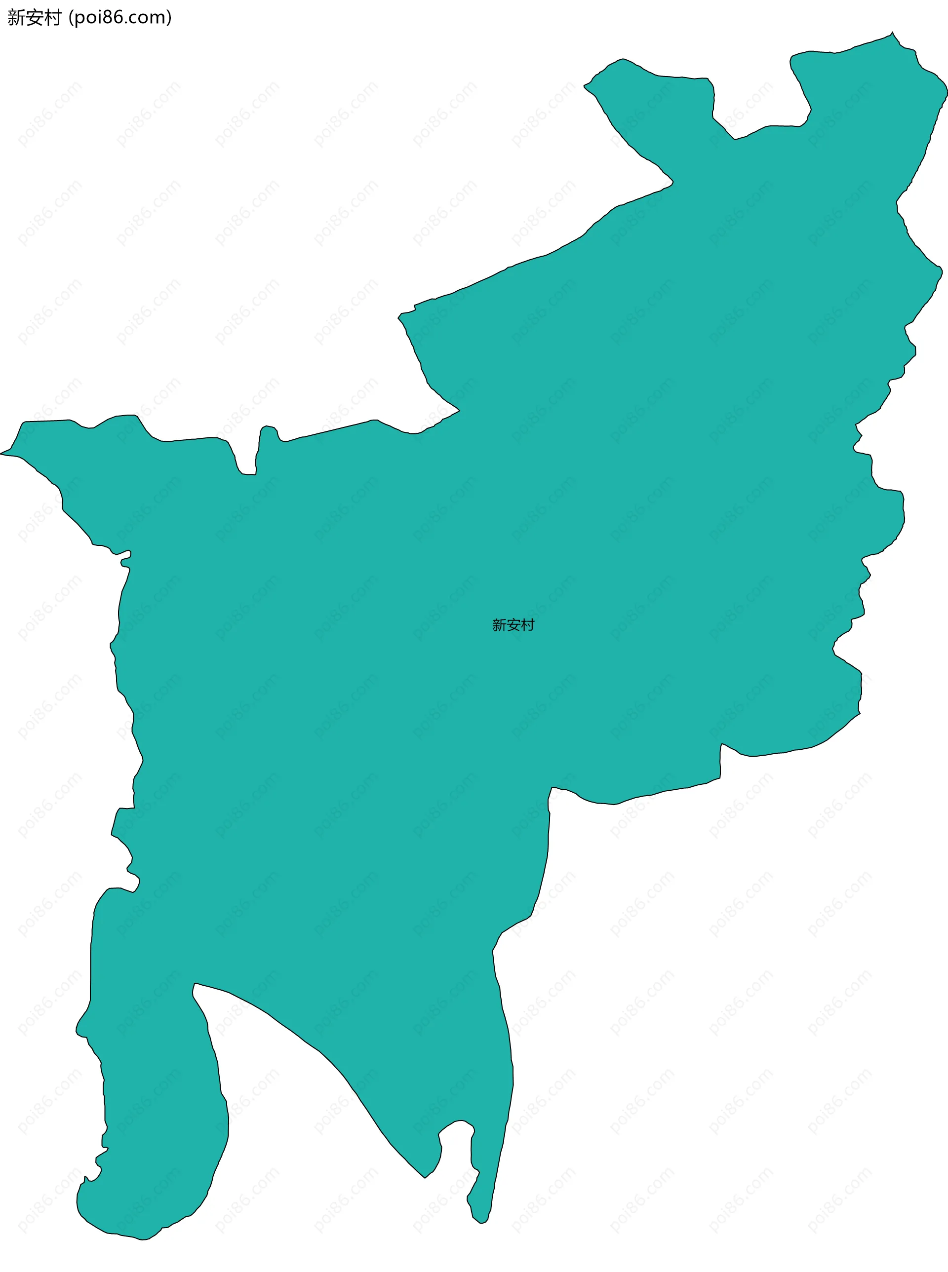 新安村边界地图