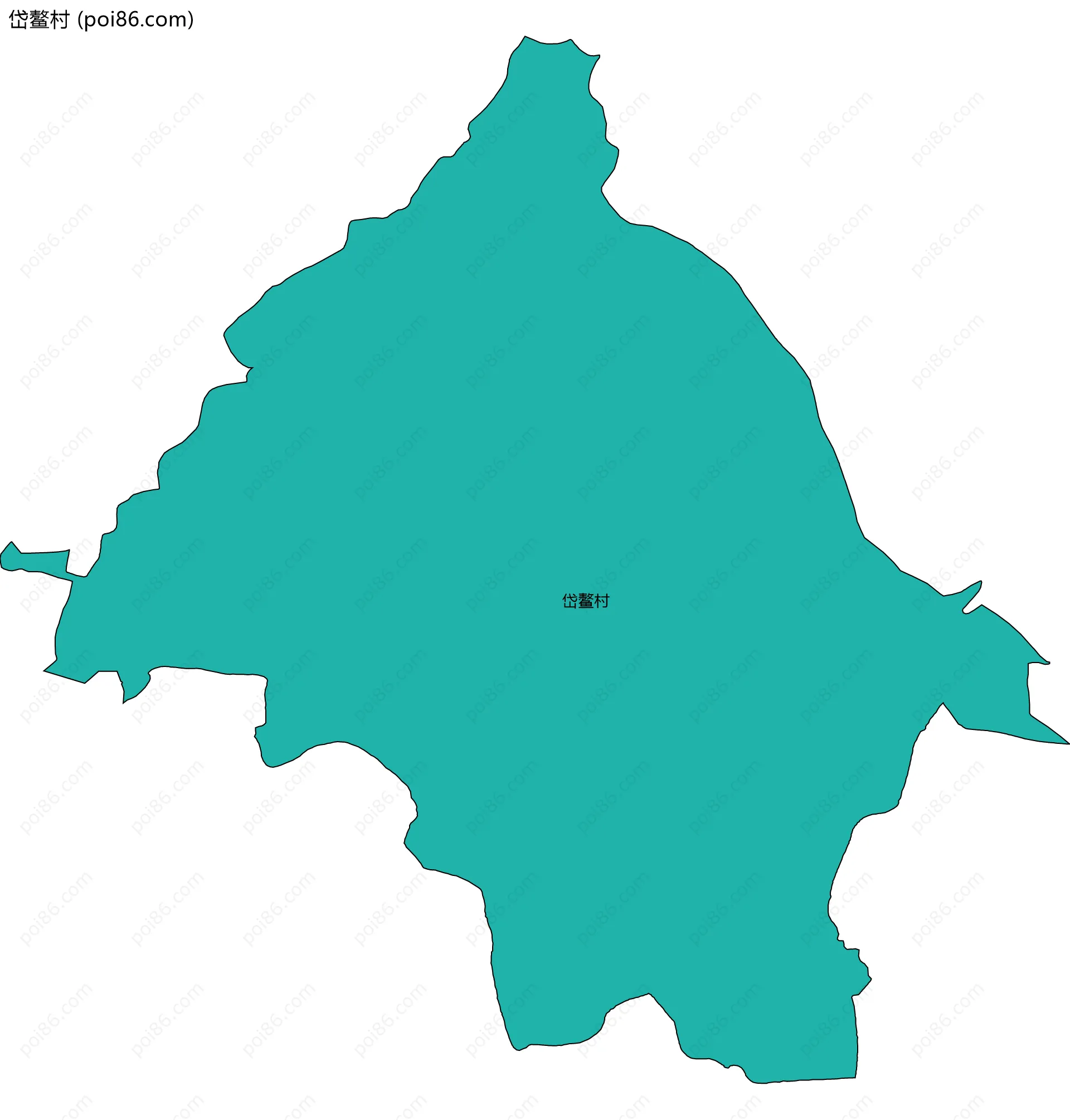 岱鳌村边界地图