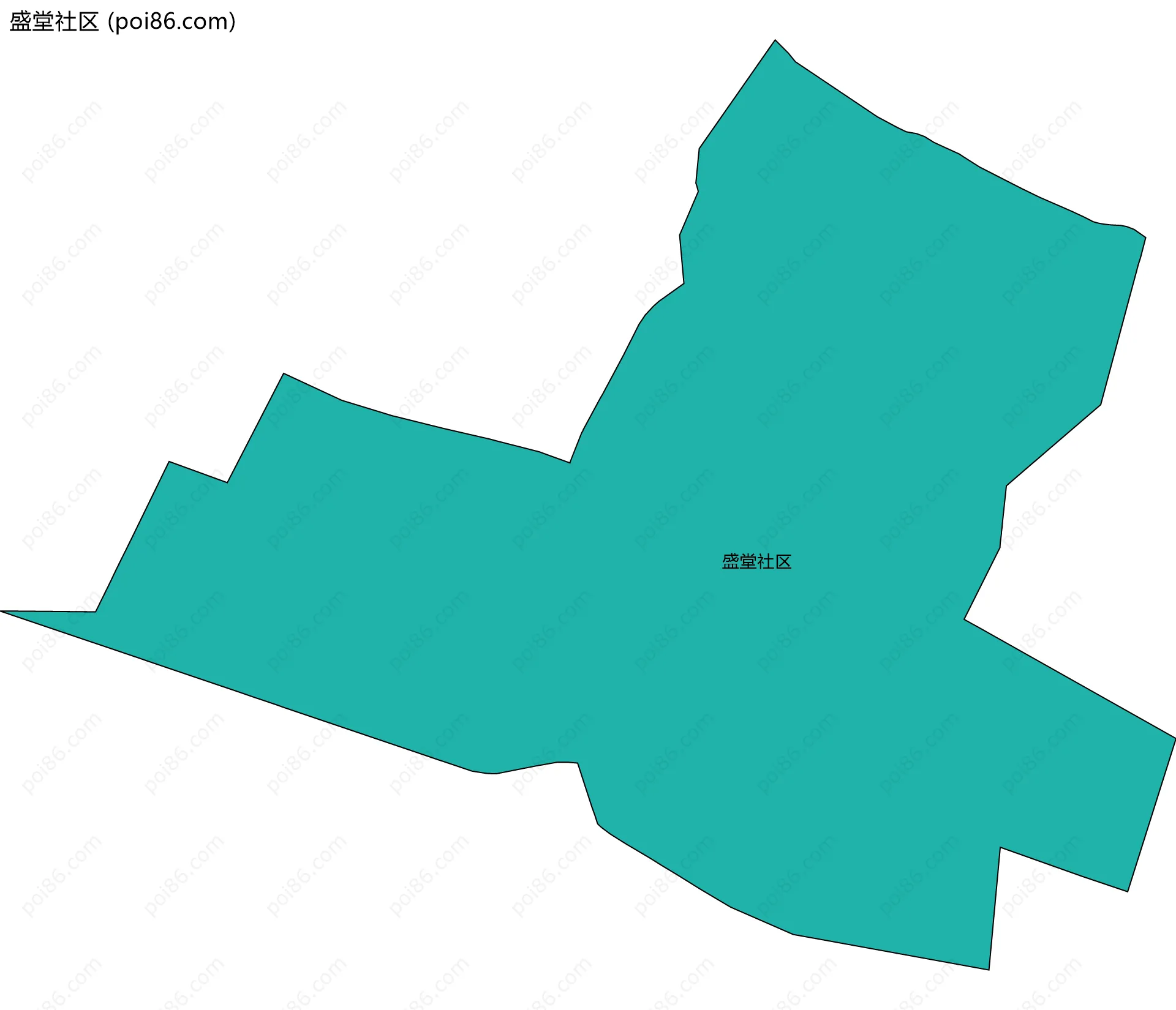 盛堂社区边界地图