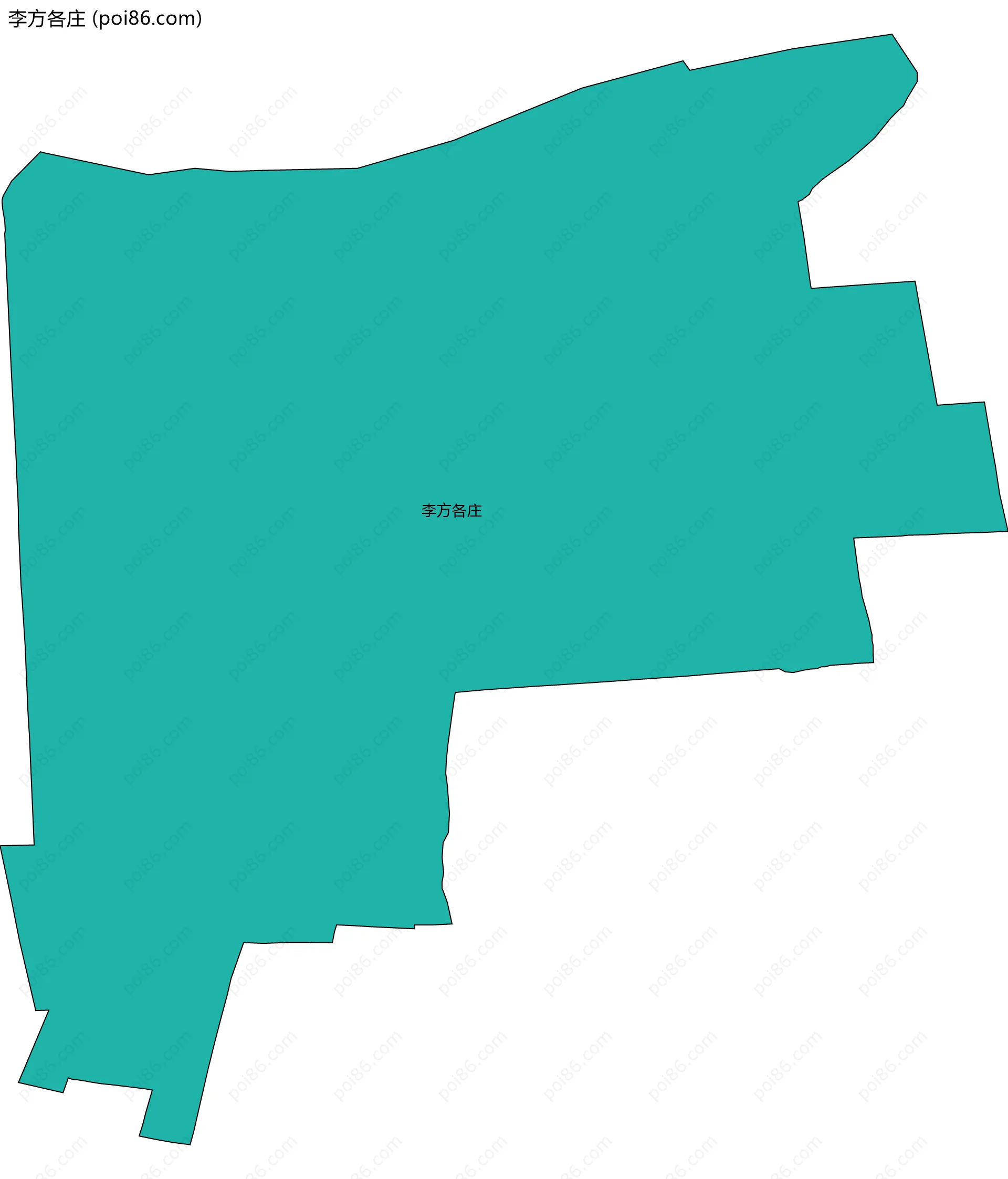 李方各庄边界地图