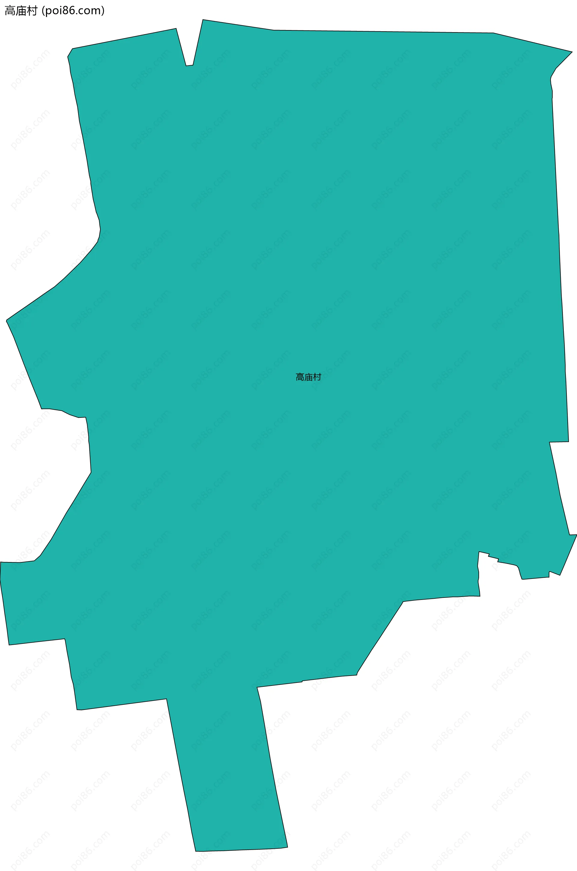 高庙村边界地图