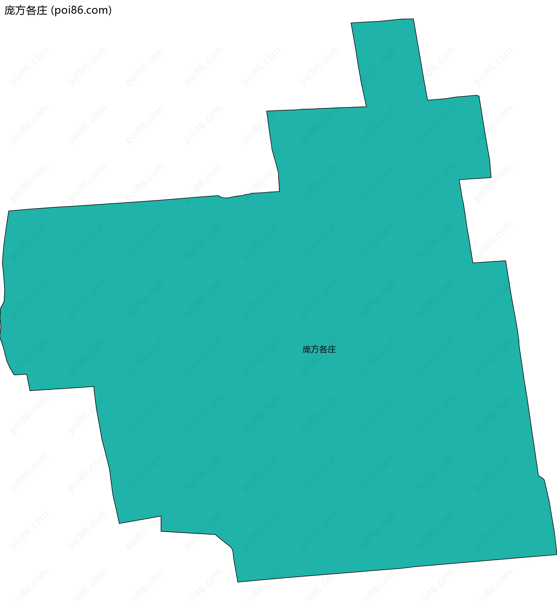 庞方各庄边界地图