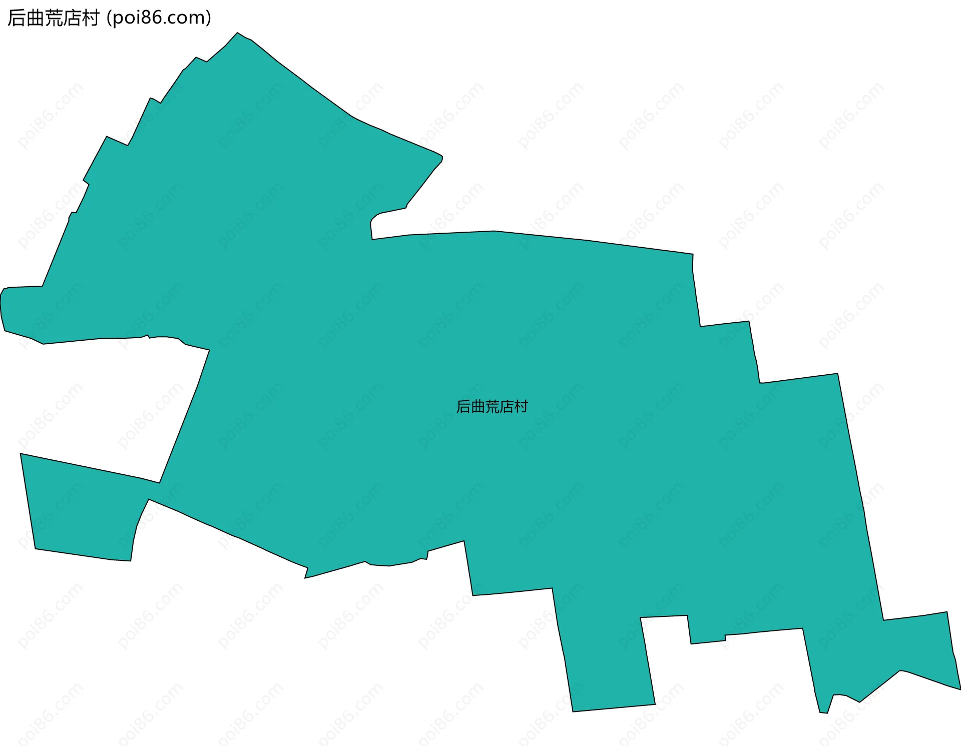 后曲荒店村边界地图