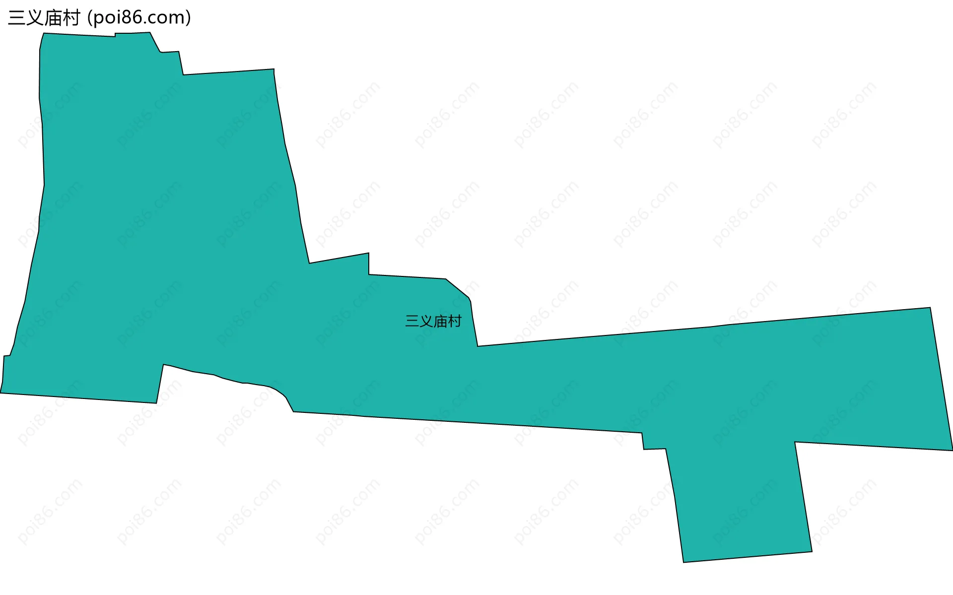 三义庙村边界地图