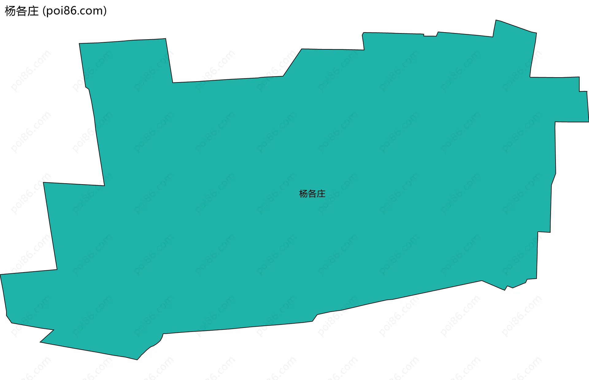 杨各庄边界地图