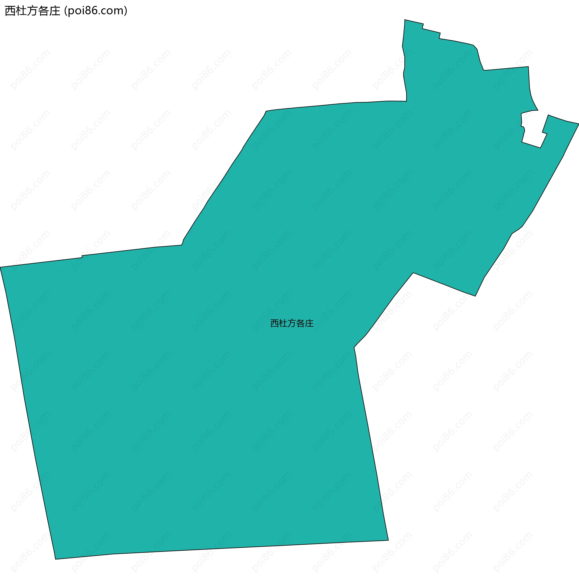 西杜方各庄边界地图