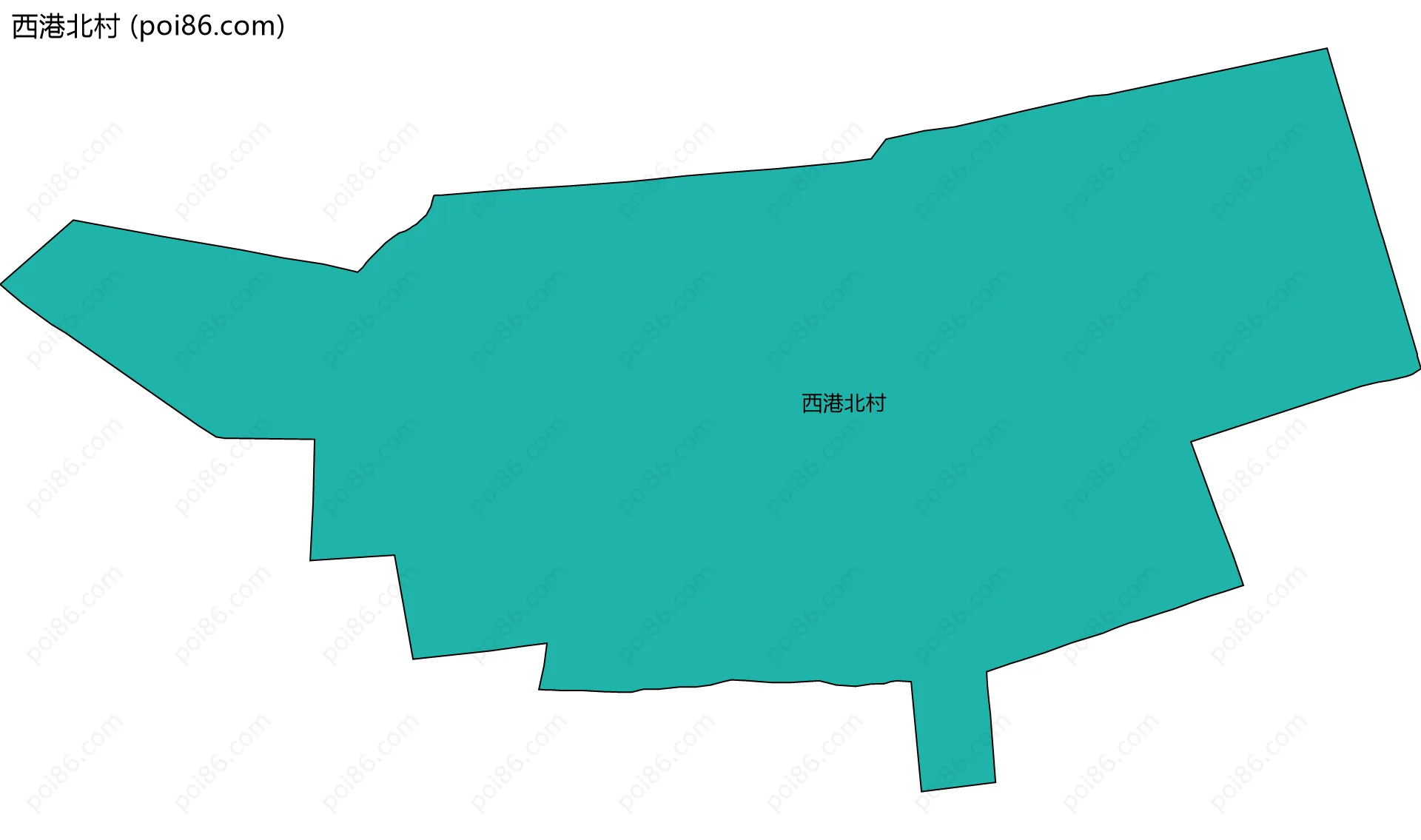 西港北村边界地图