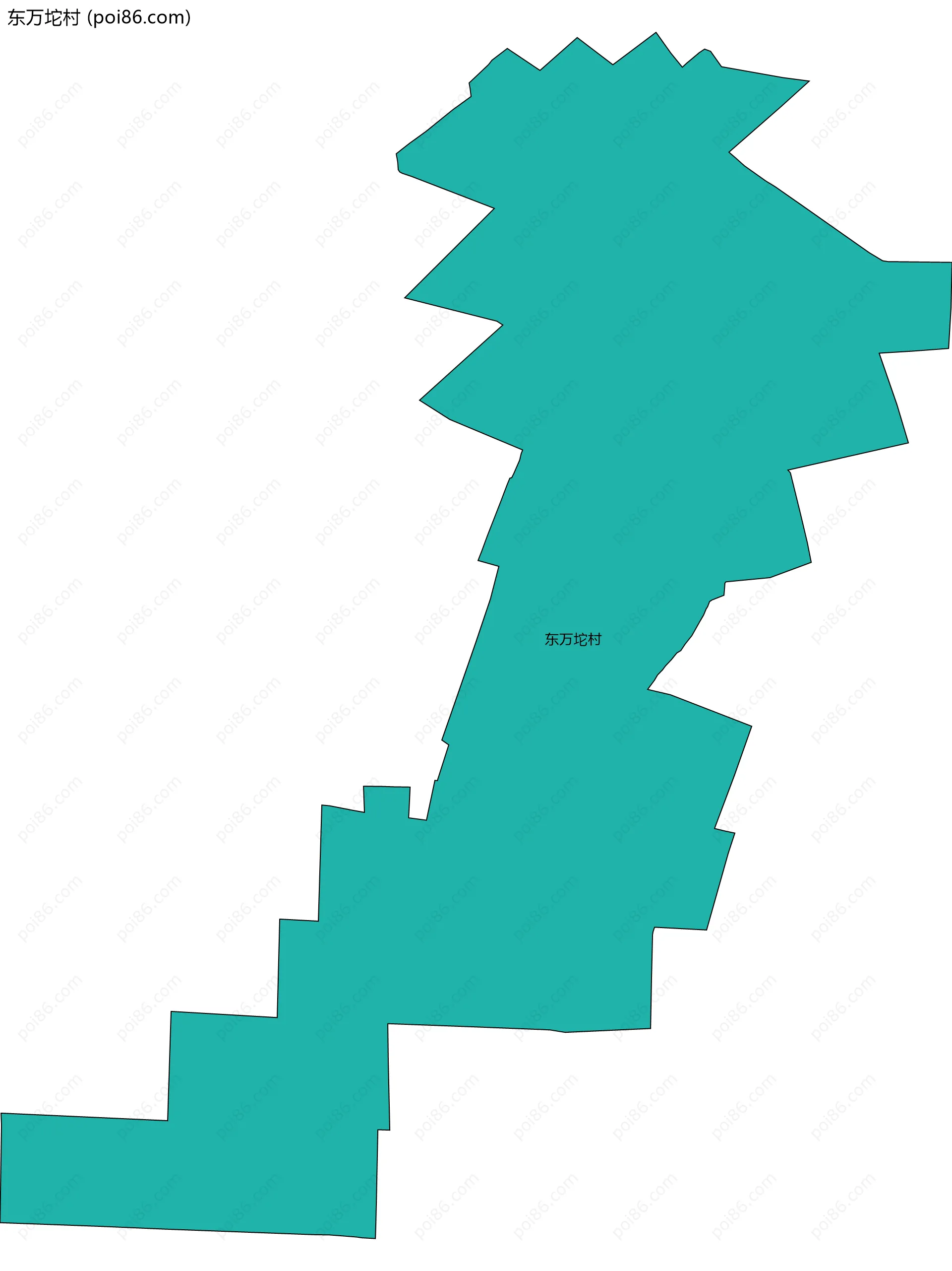 东万坨村边界地图