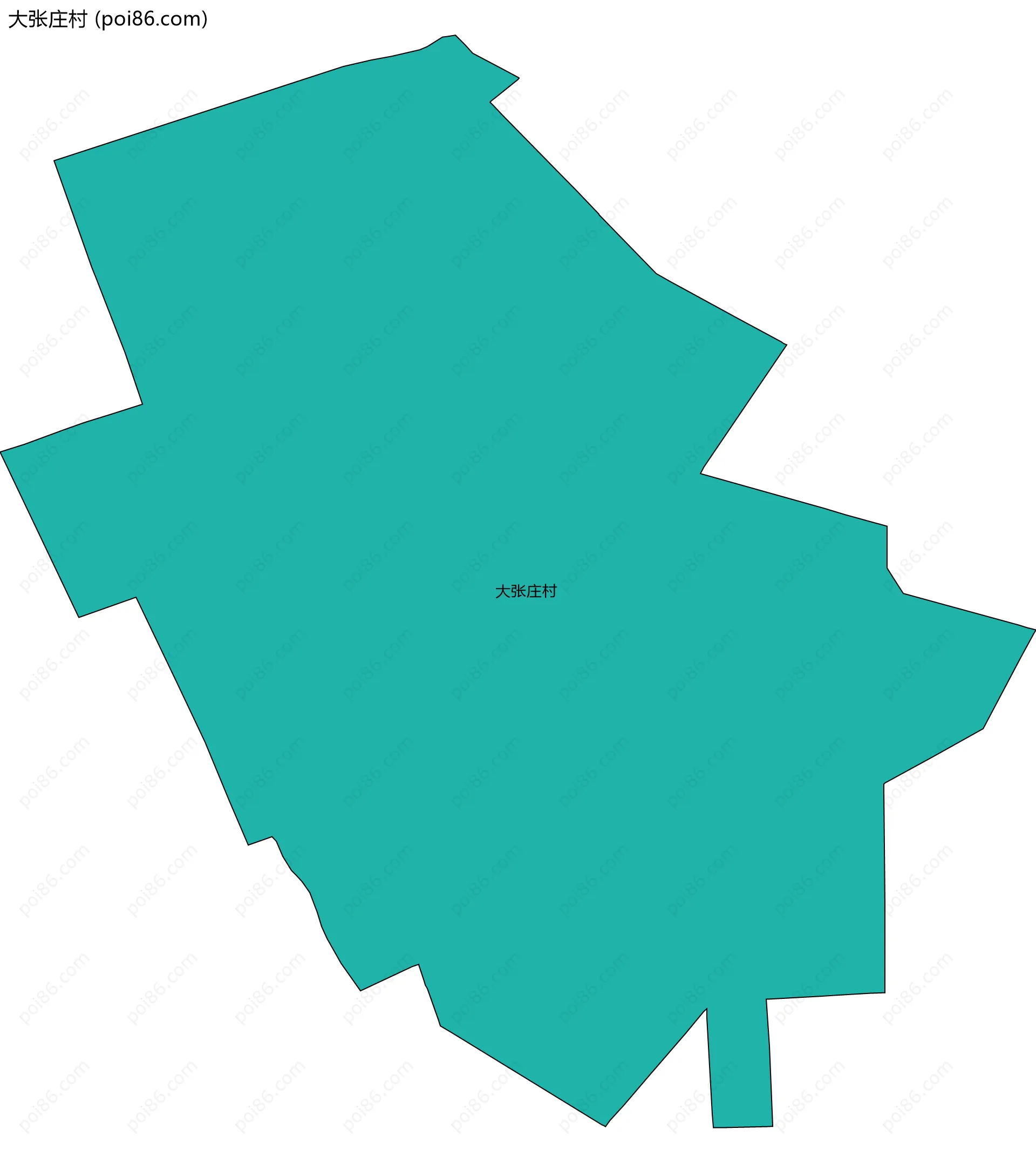 大张庄村边界地图