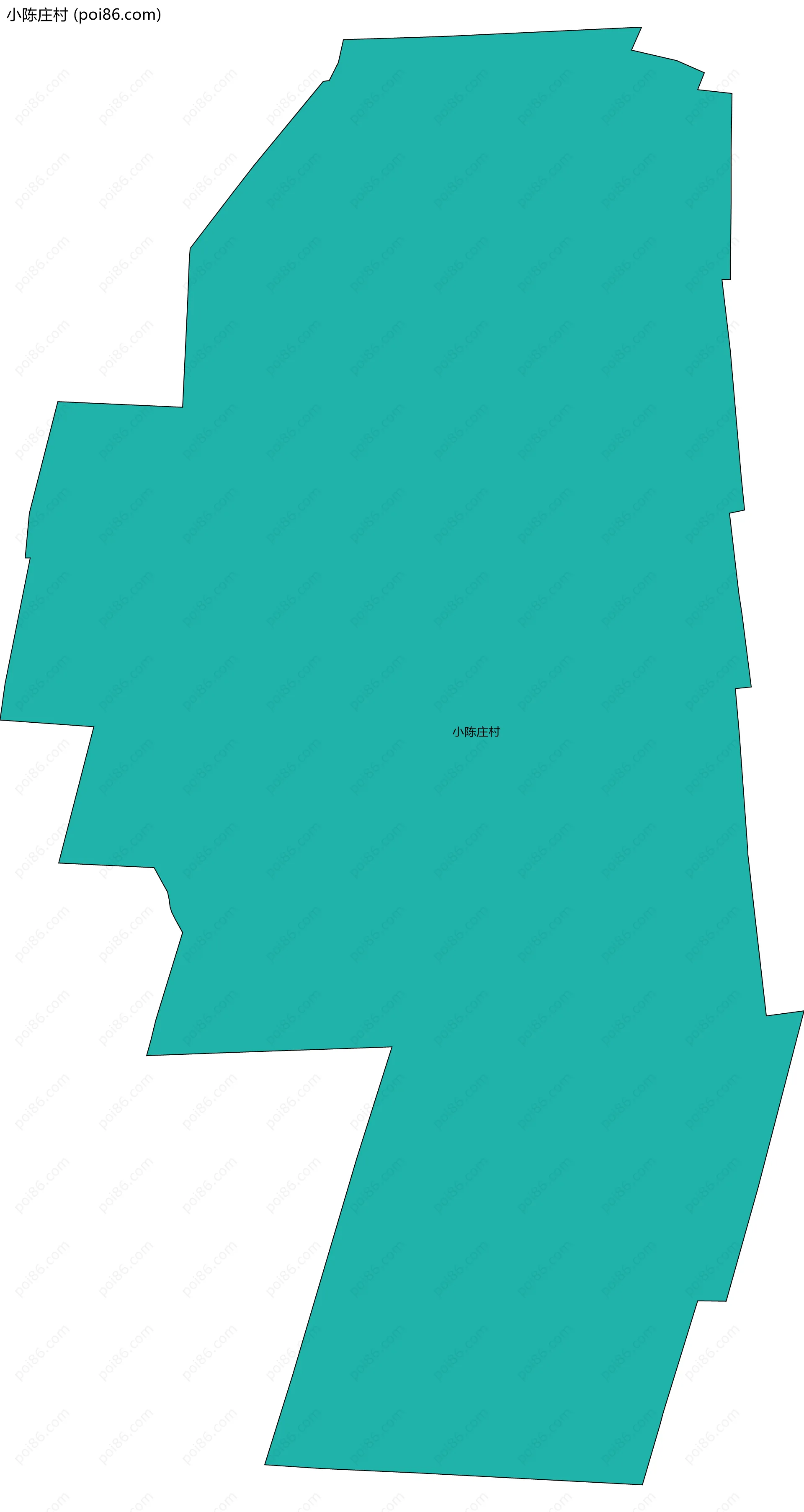 小陈庄村边界地图