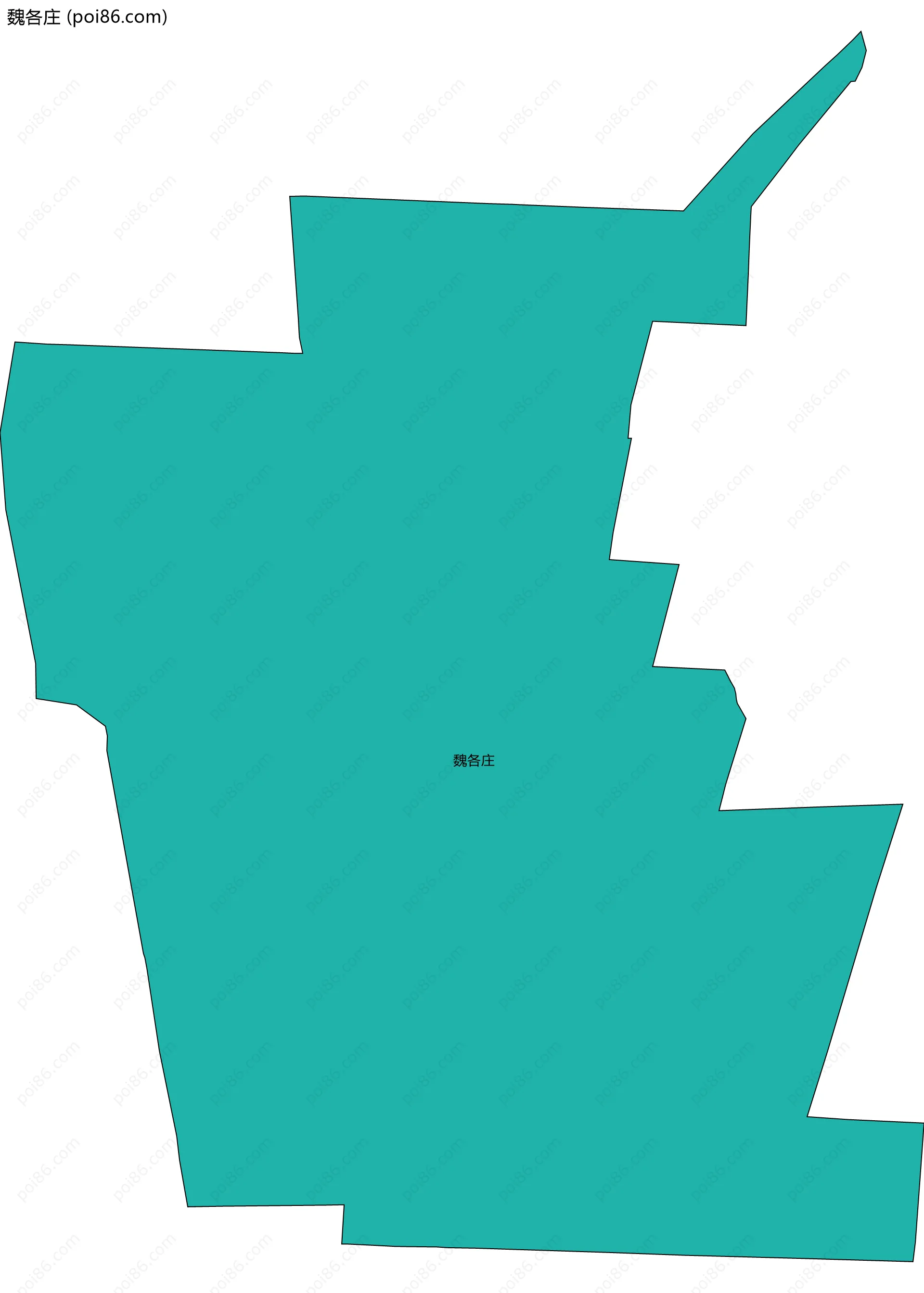 魏各庄边界地图
