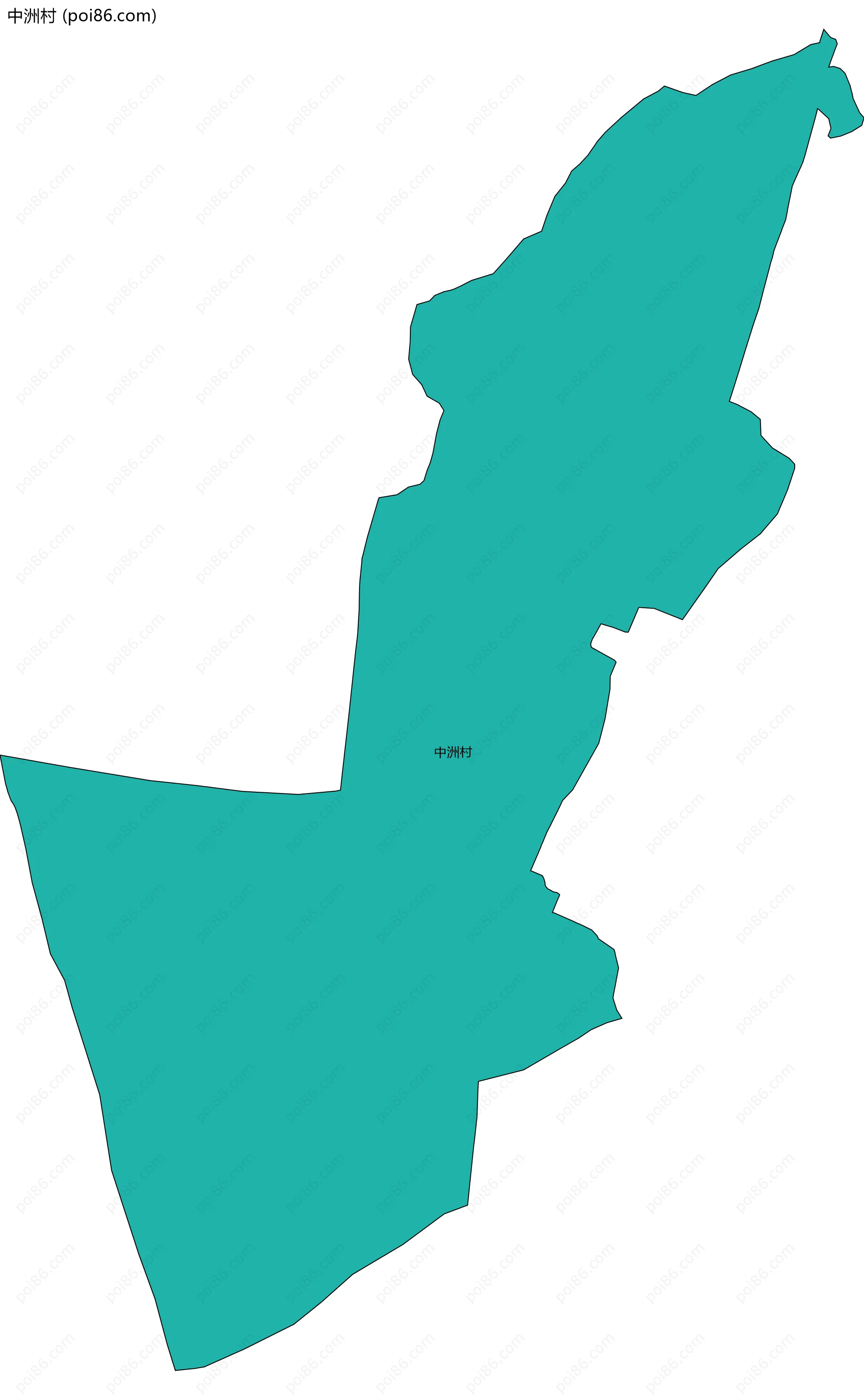 中洲村边界地图