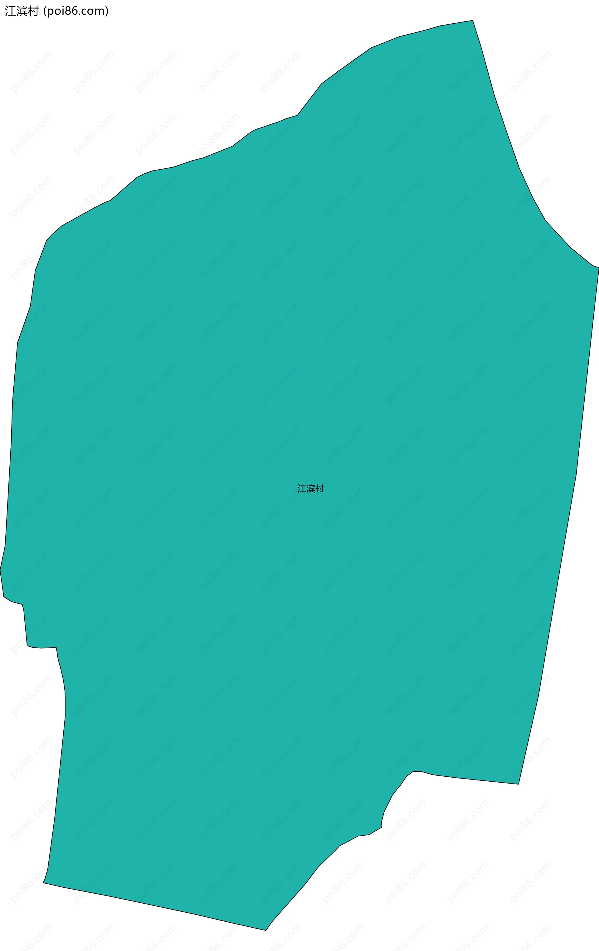 江滨村边界地图