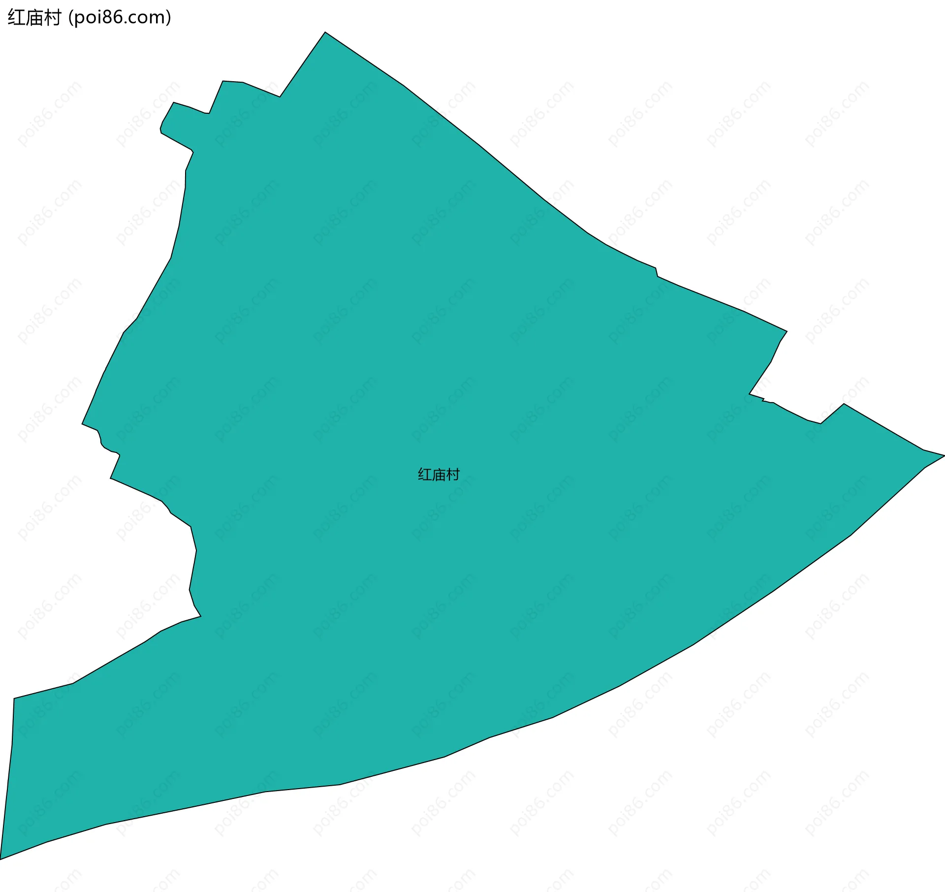 红庙村边界地图