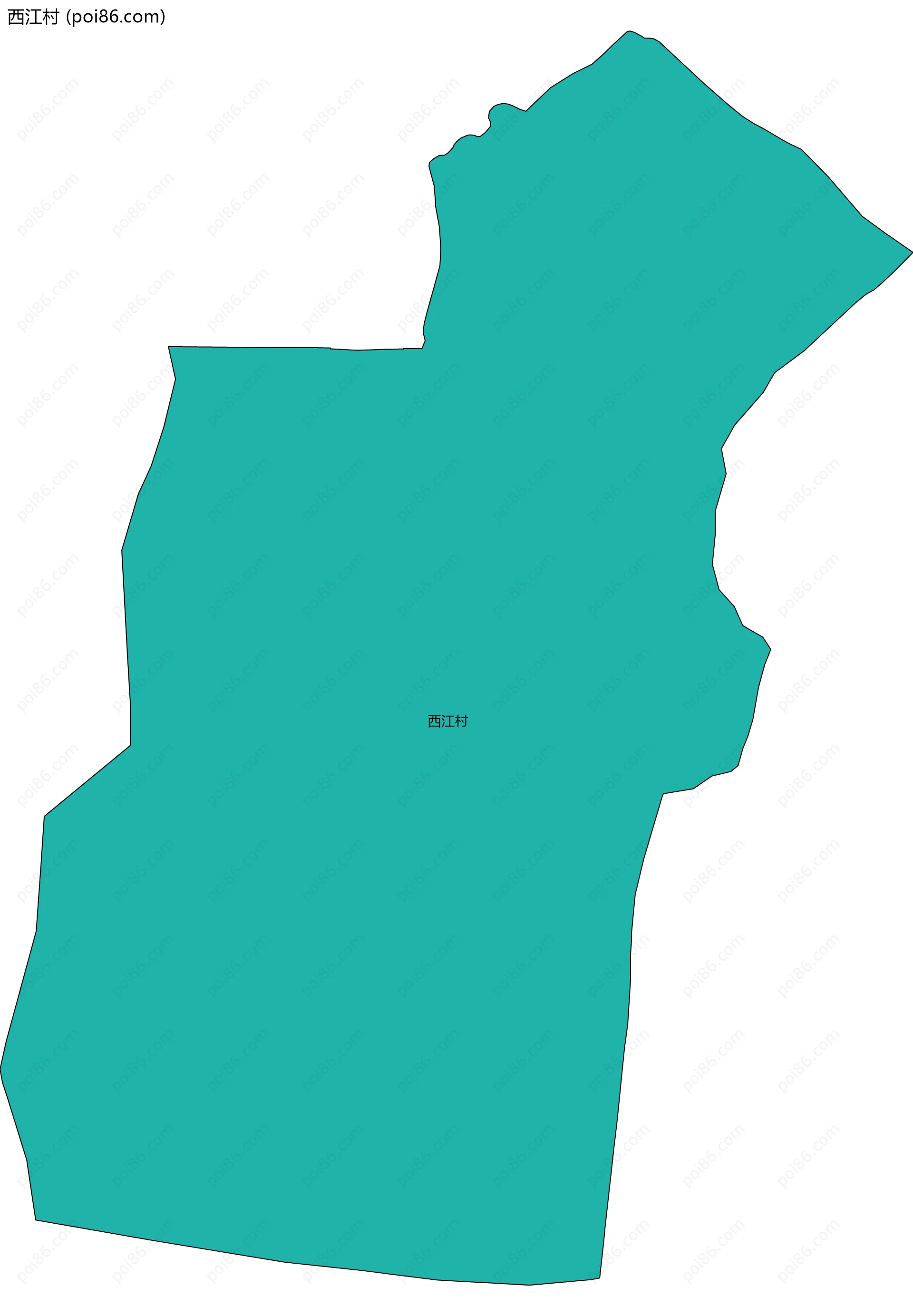 西江村边界地图