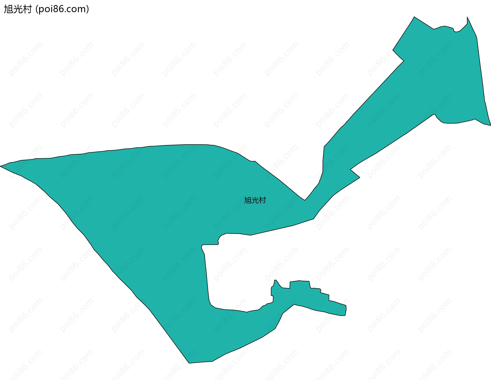 旭光村边界地图