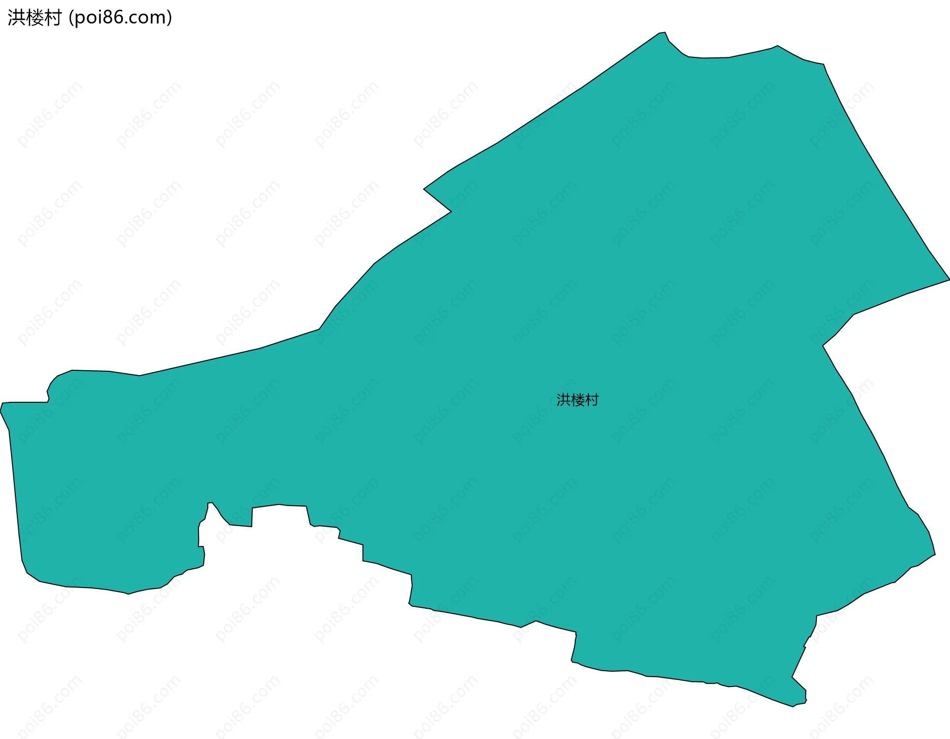 洪楼村边界地图