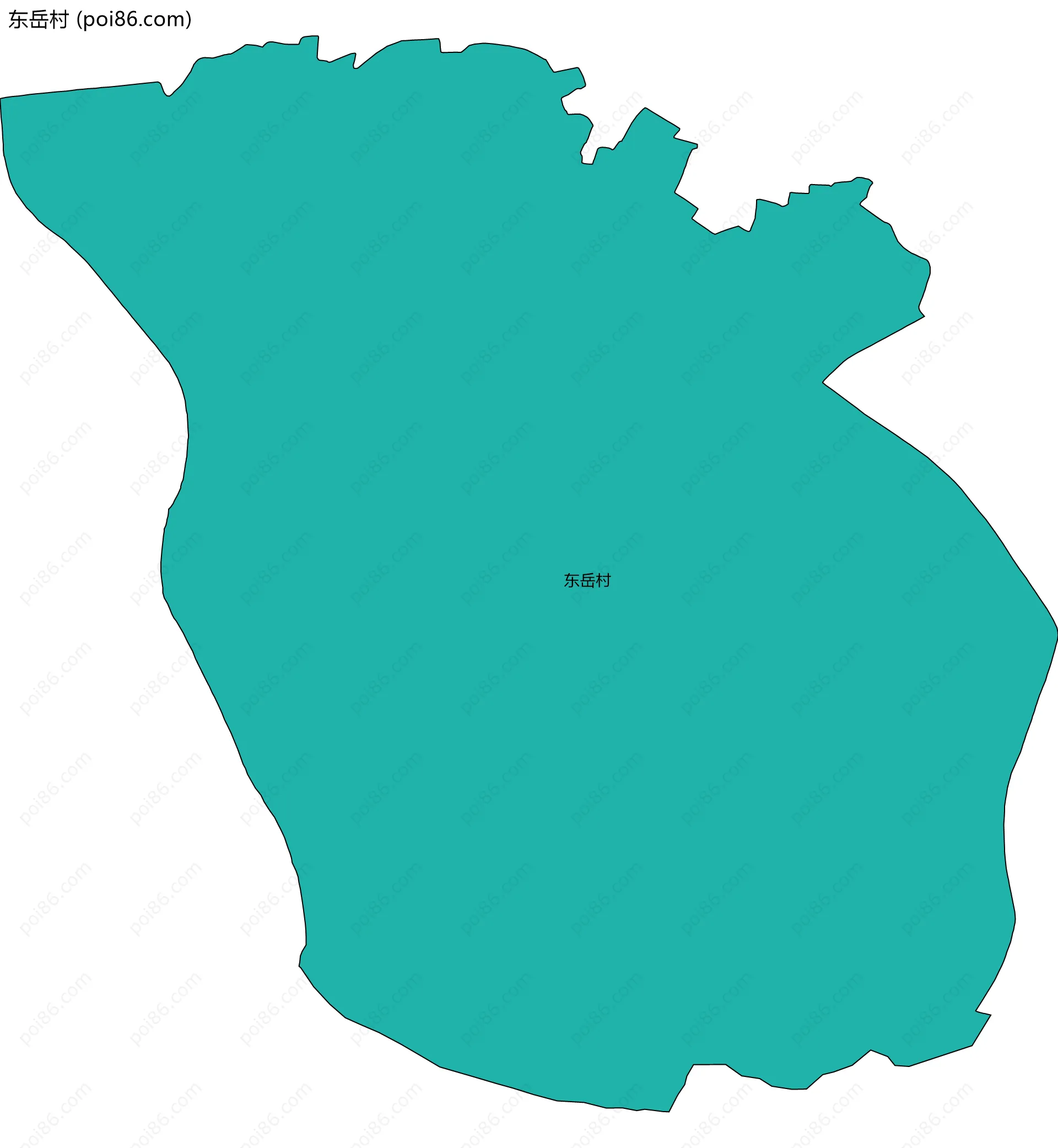 东岳村边界地图