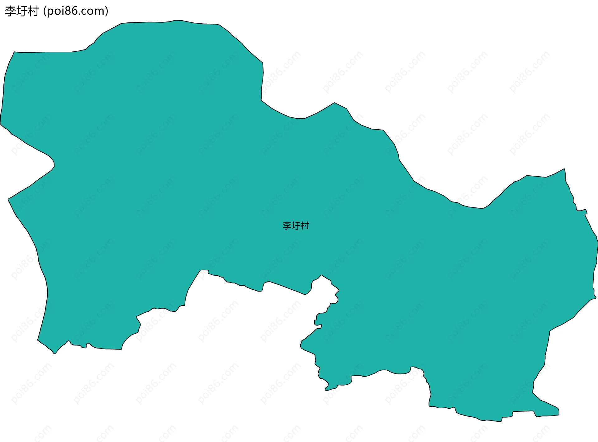李圩村边界地图