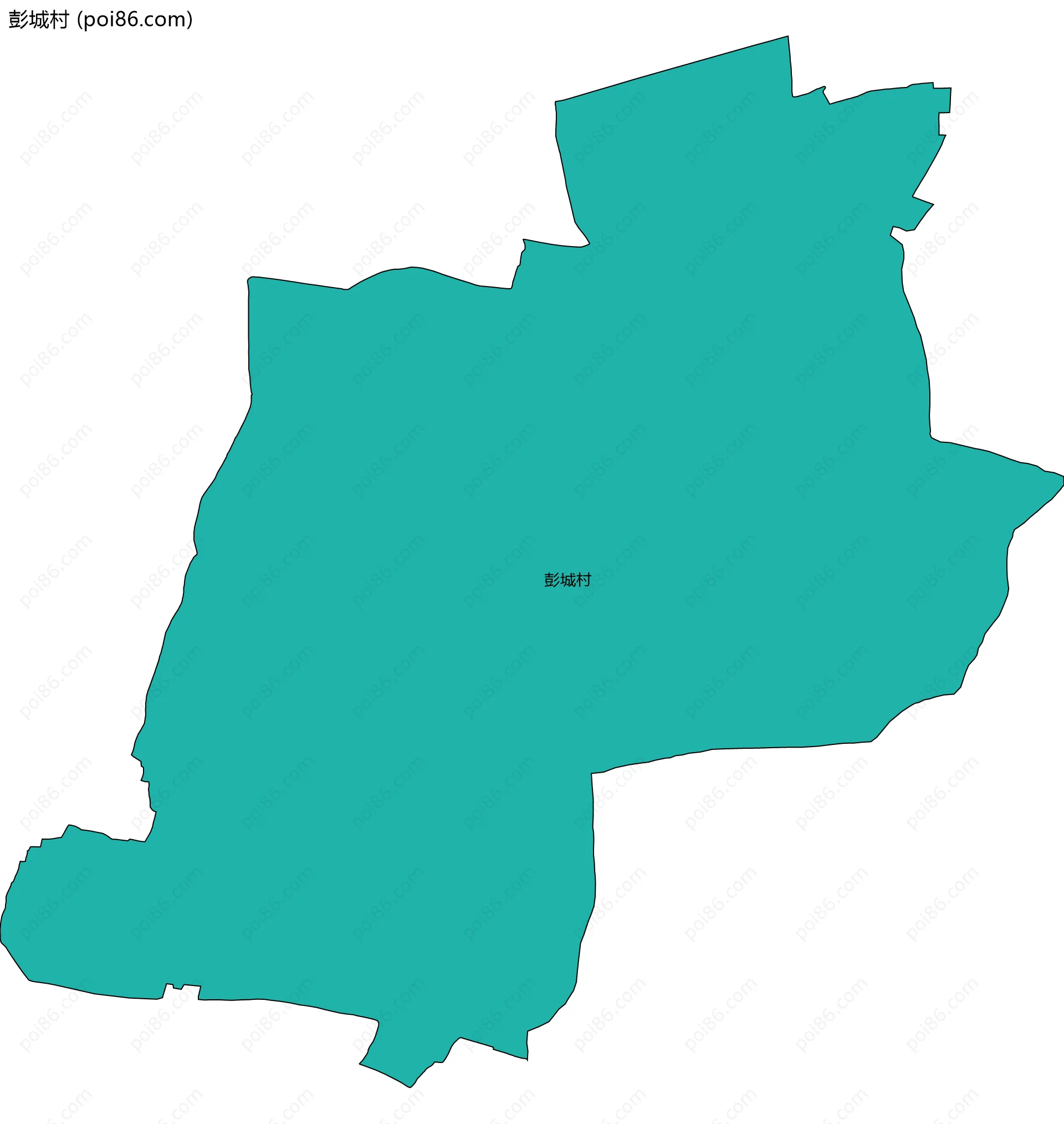 彭城村边界地图