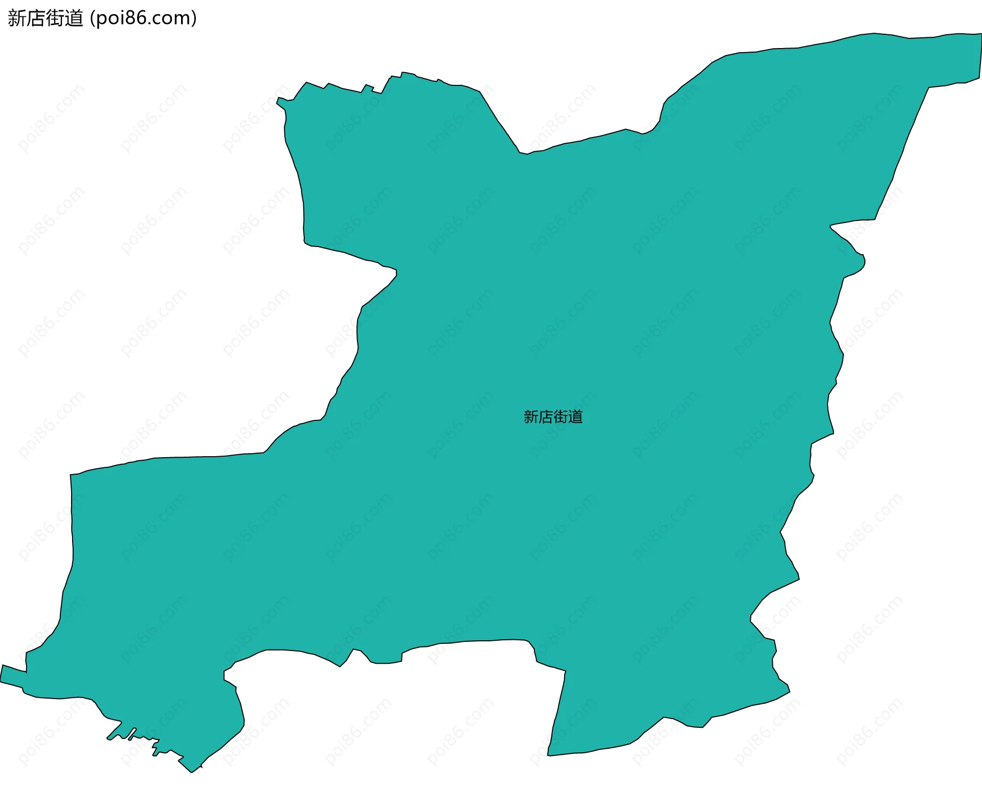 新店街道边界地图