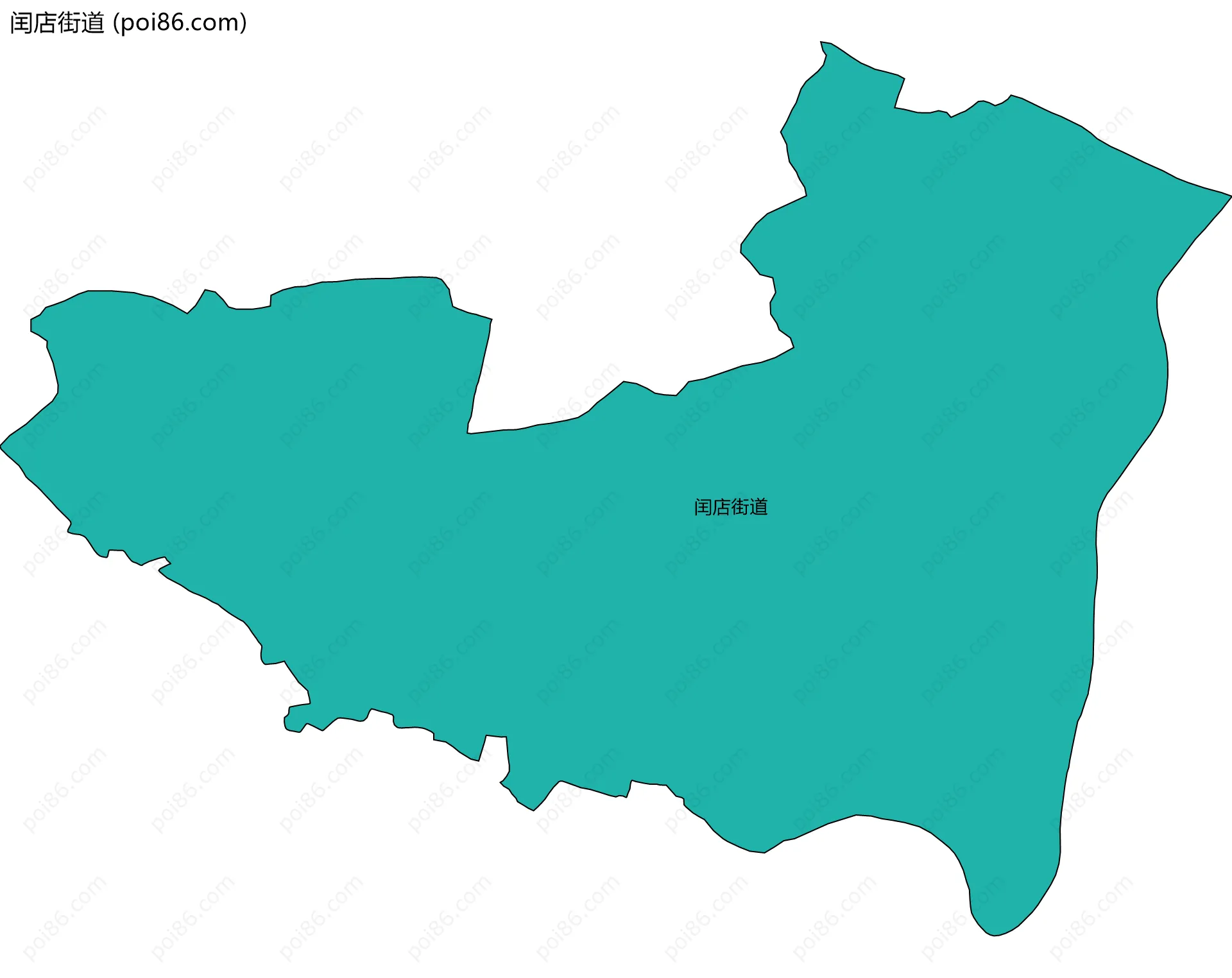 闰店街道边界地图