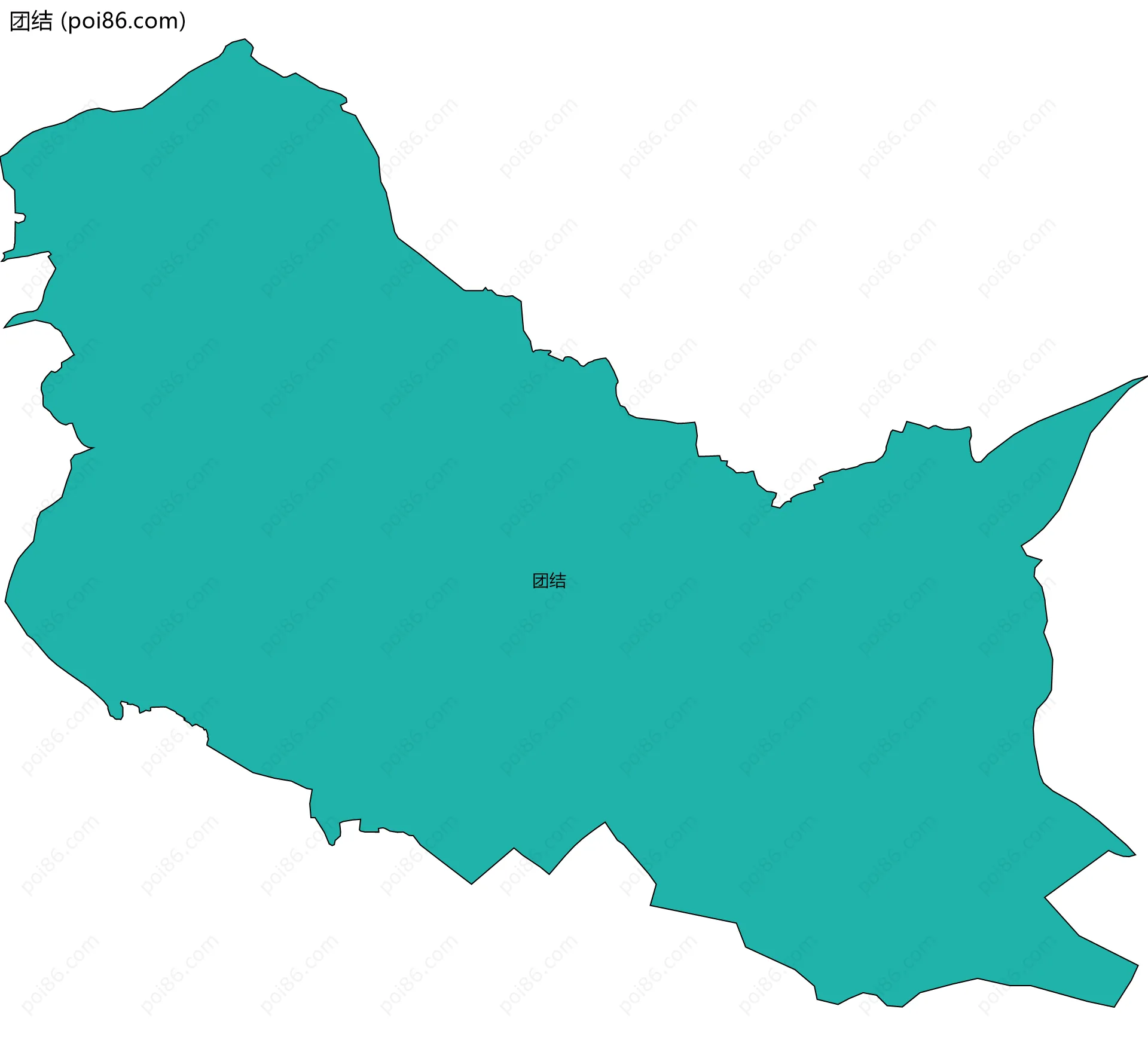 团结边界地图