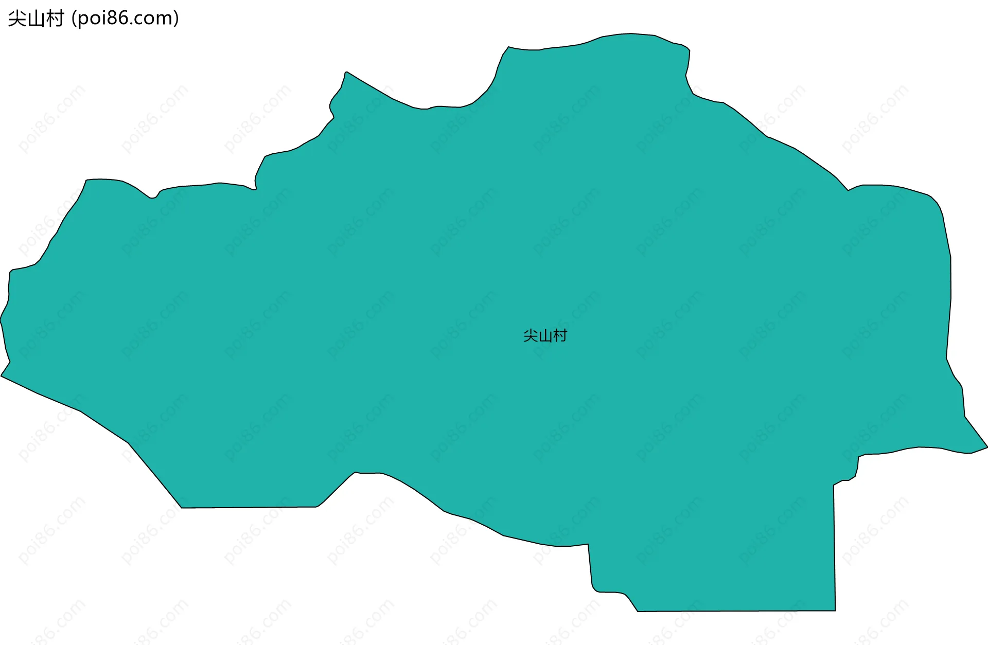 尖山村边界地图