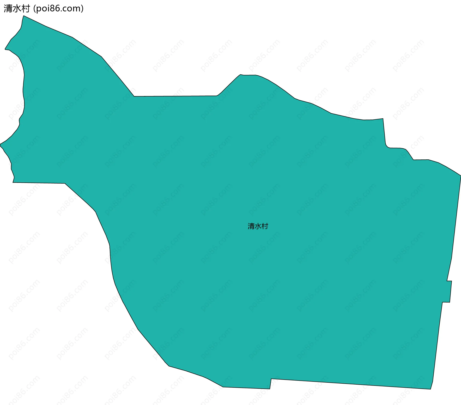 清水村边界地图