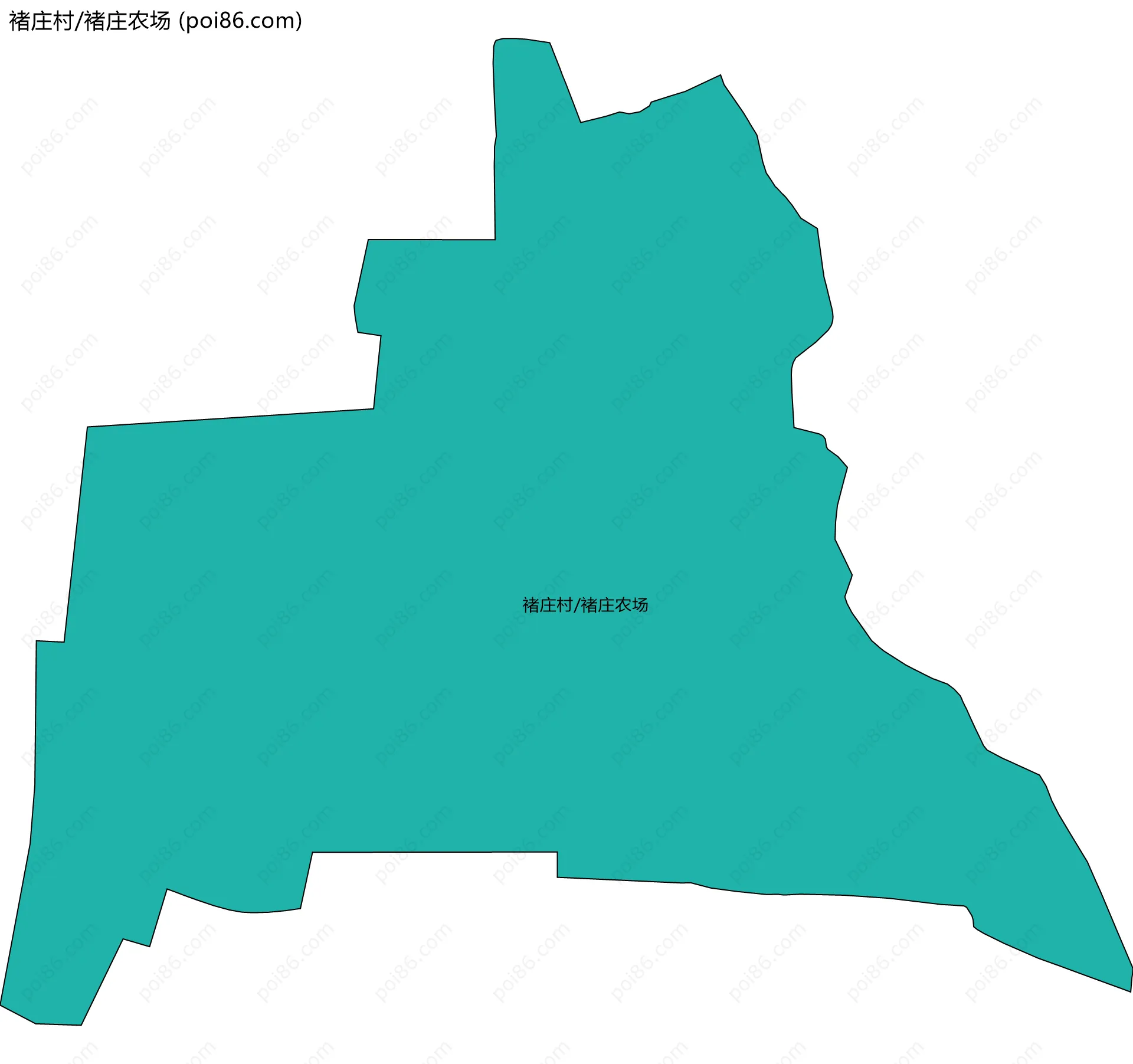 褚庄村/褚庄农场边界地图