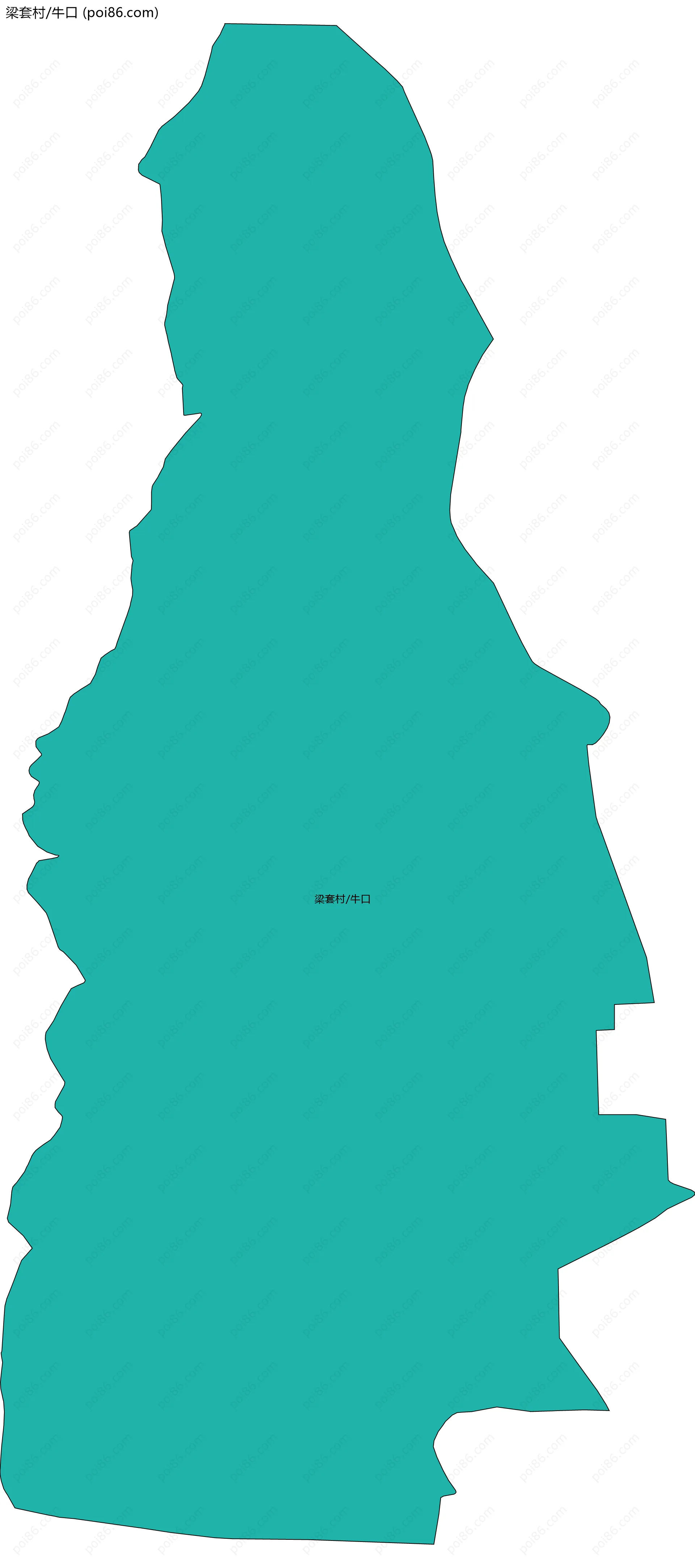 梁套村/牛口边界地图