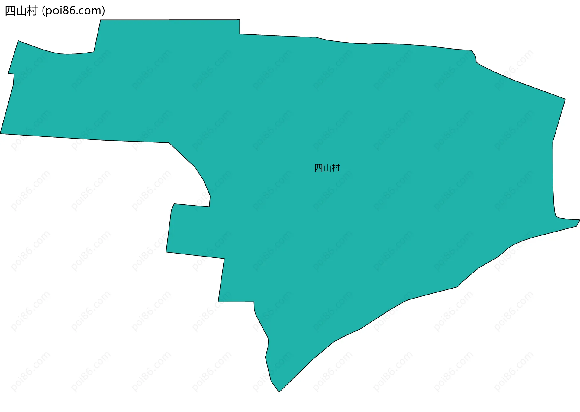 四山村边界地图