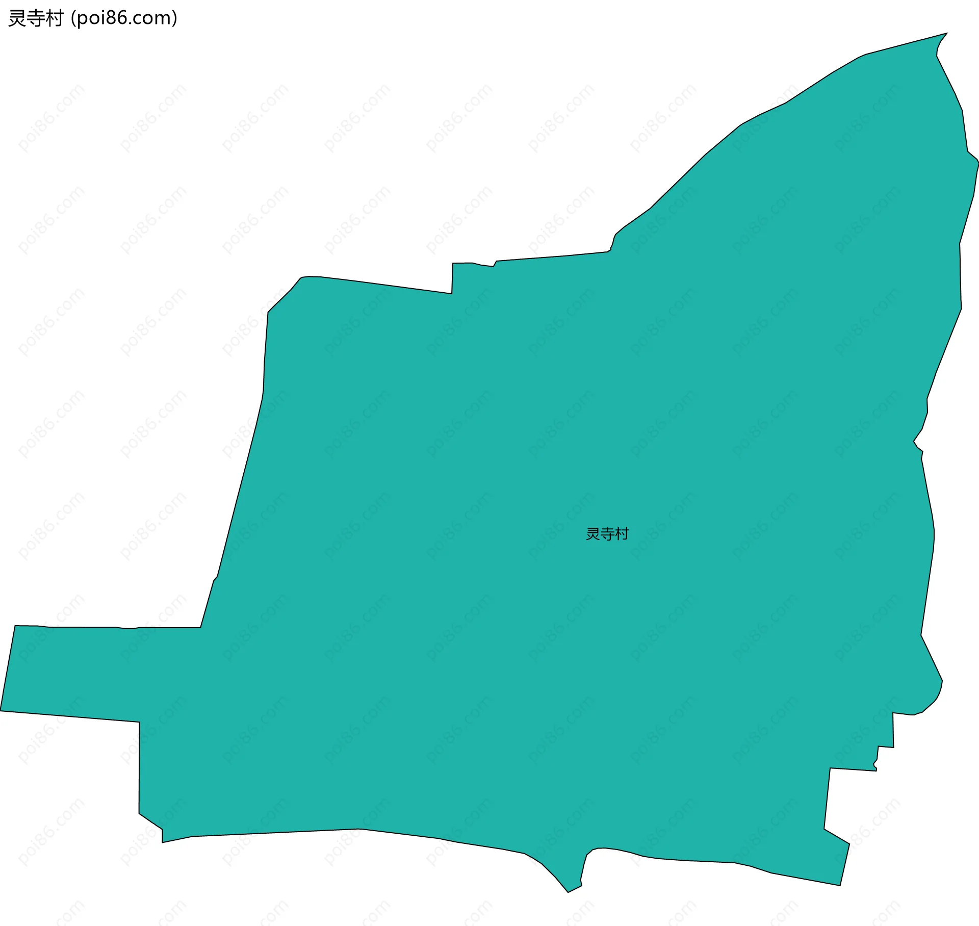 灵寺村边界地图