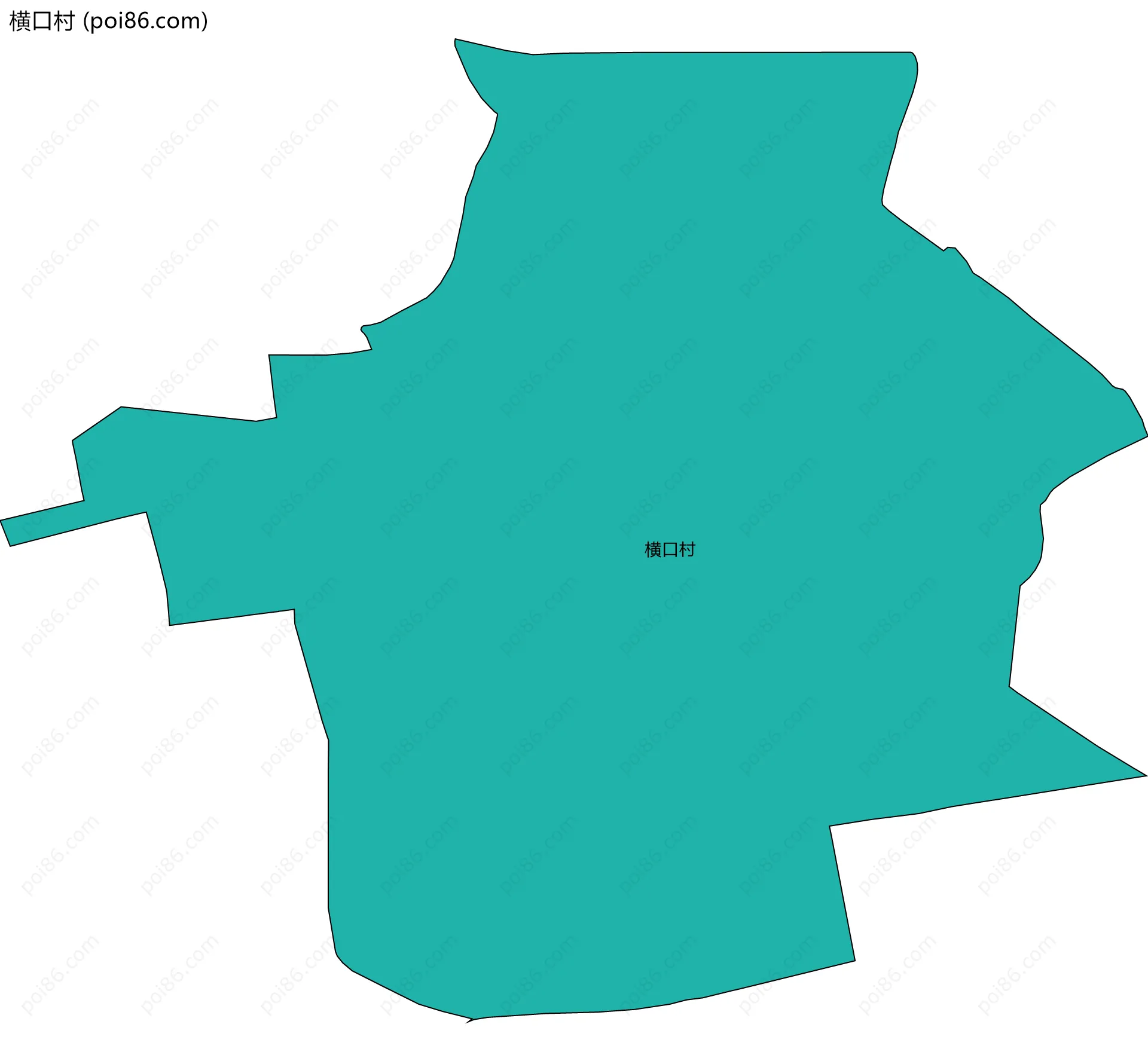 横口村边界地图