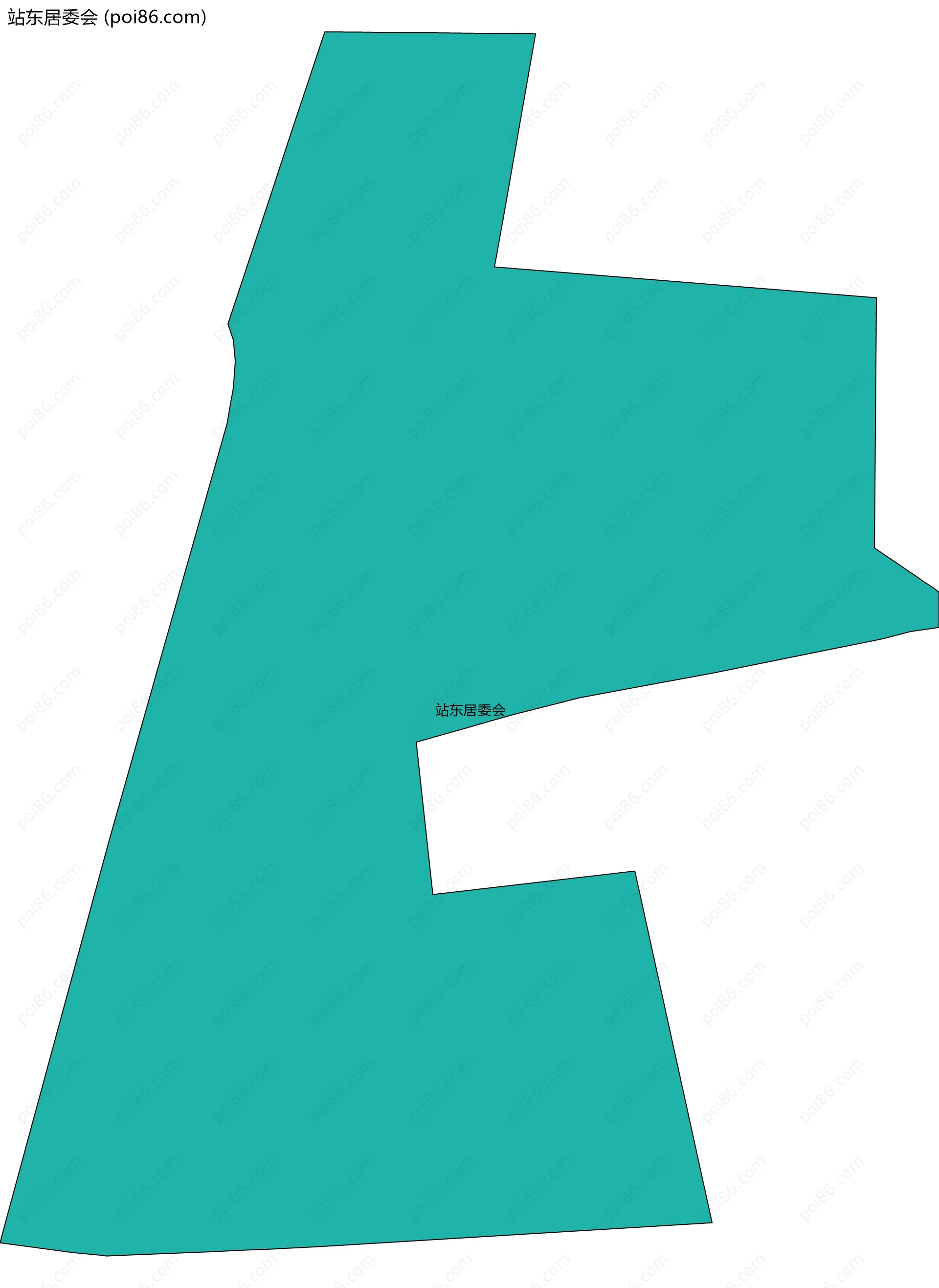 站东居委会边界地图