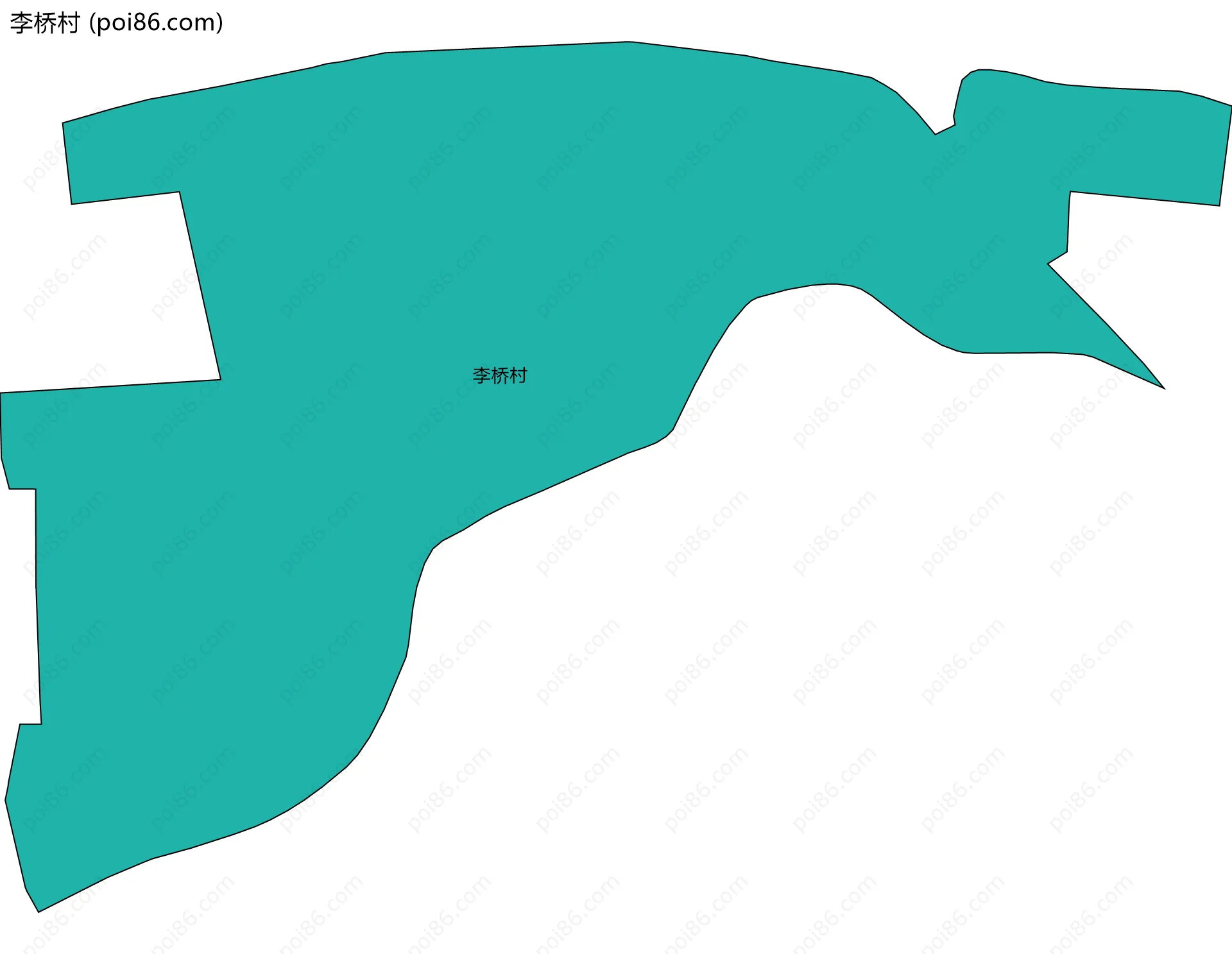 李桥村边界地图
