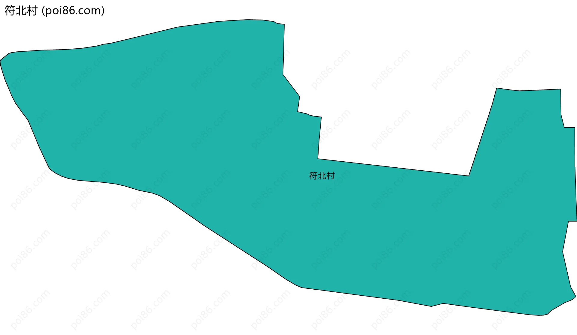 符北村边界地图