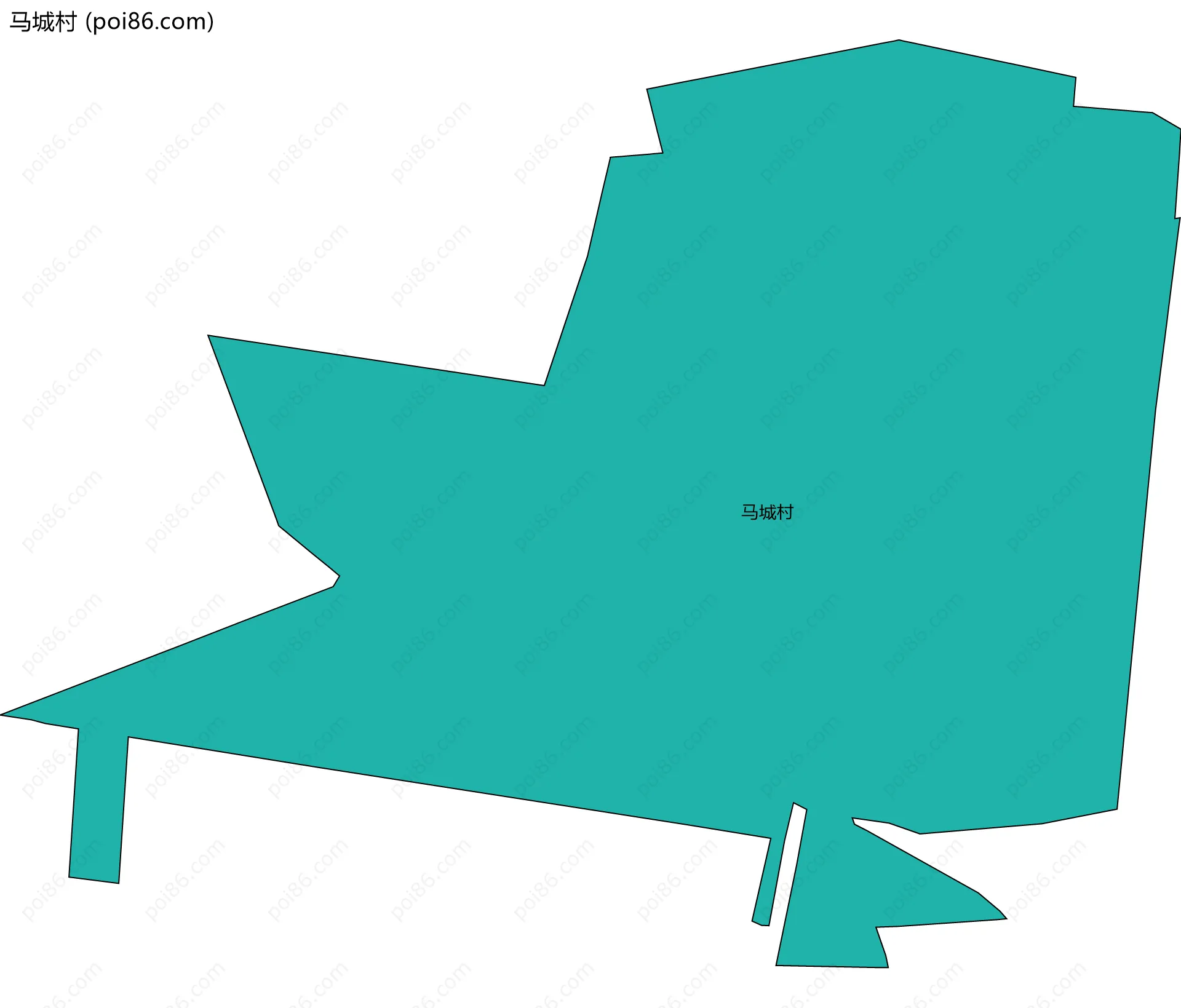 马城村边界地图