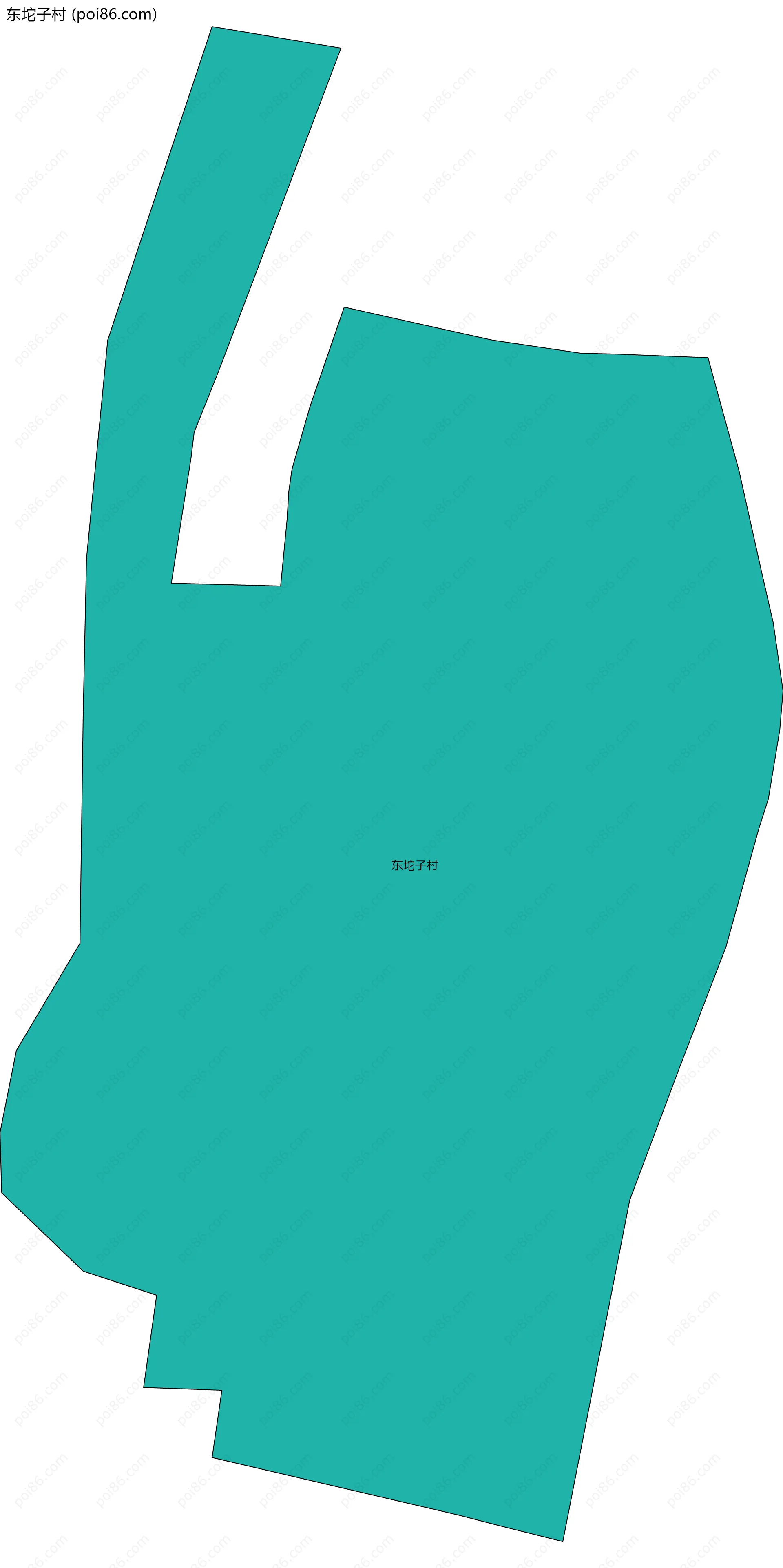 东坨子村边界地图