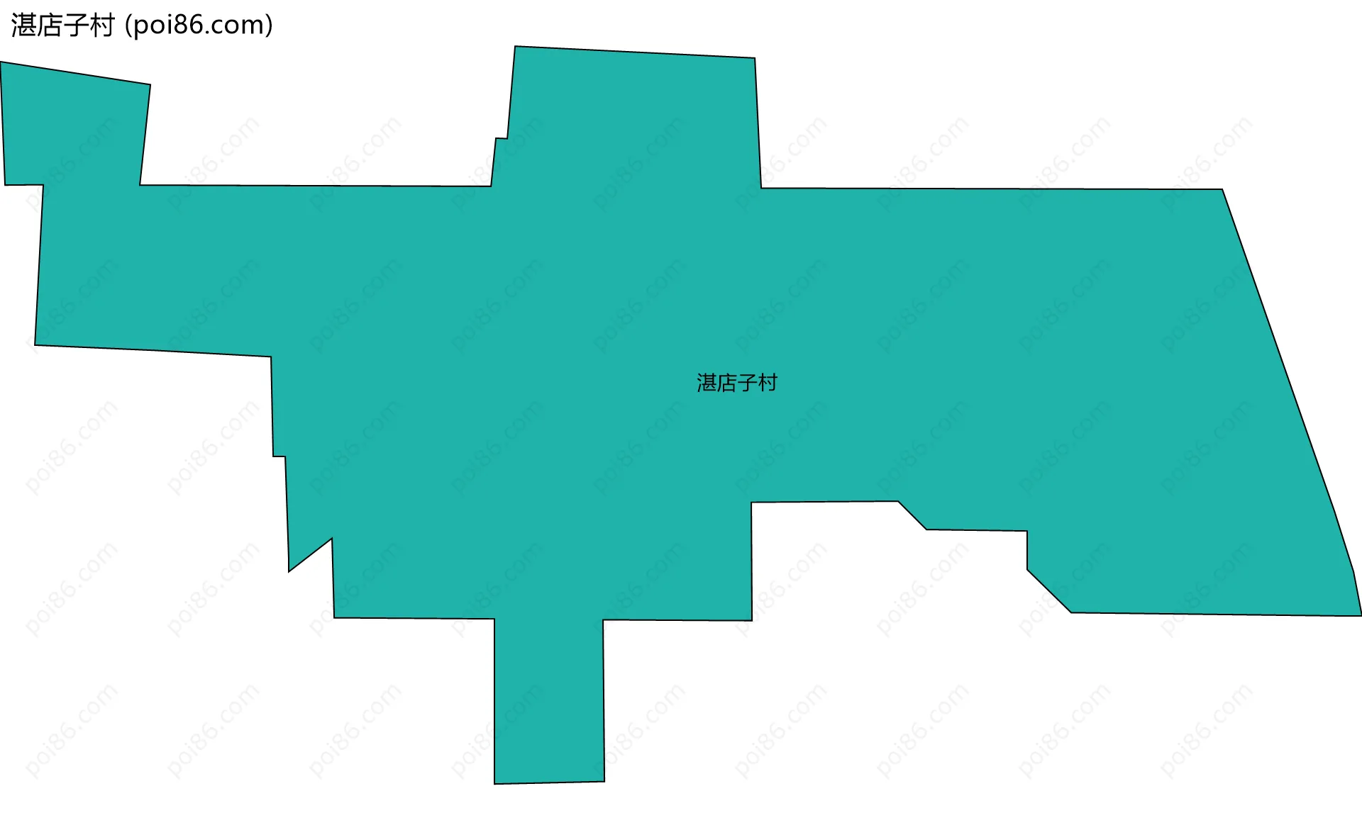 湛店子村边界地图