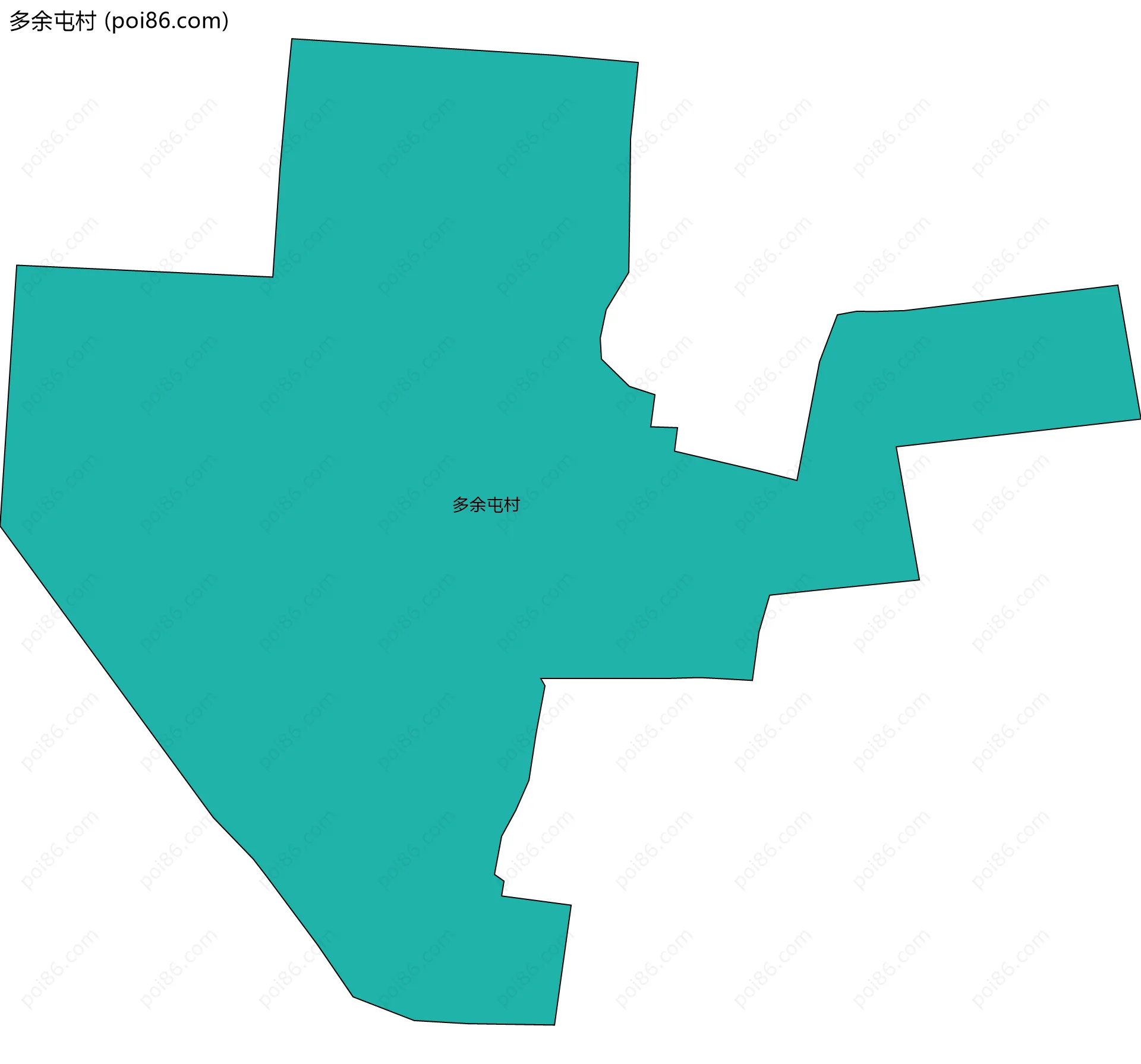 多余屯村边界地图