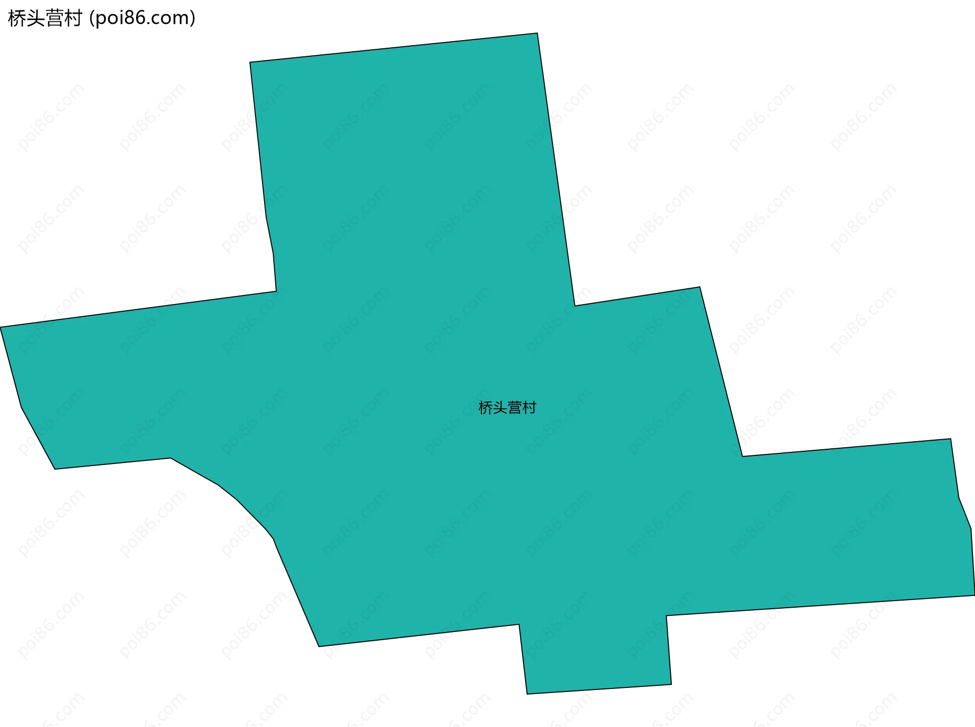 桥头营村边界地图