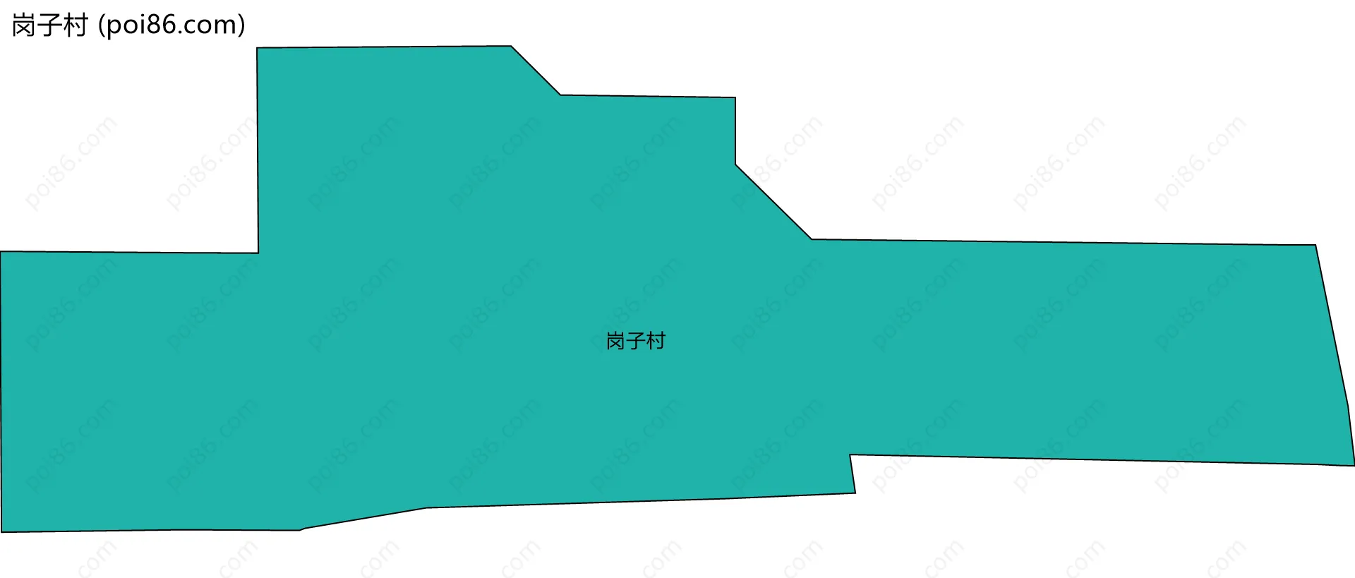 岗子村边界地图