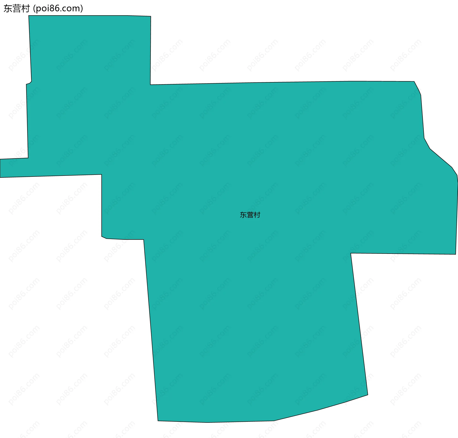东营村边界地图