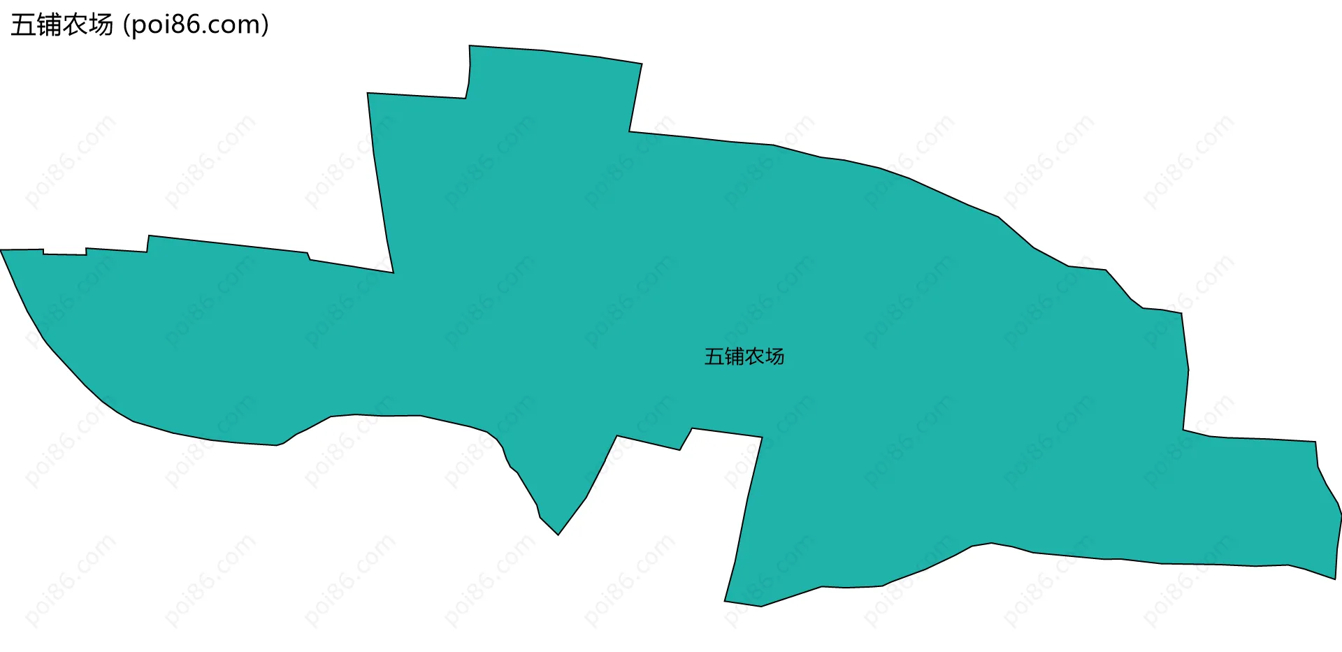 五铺农场边界地图