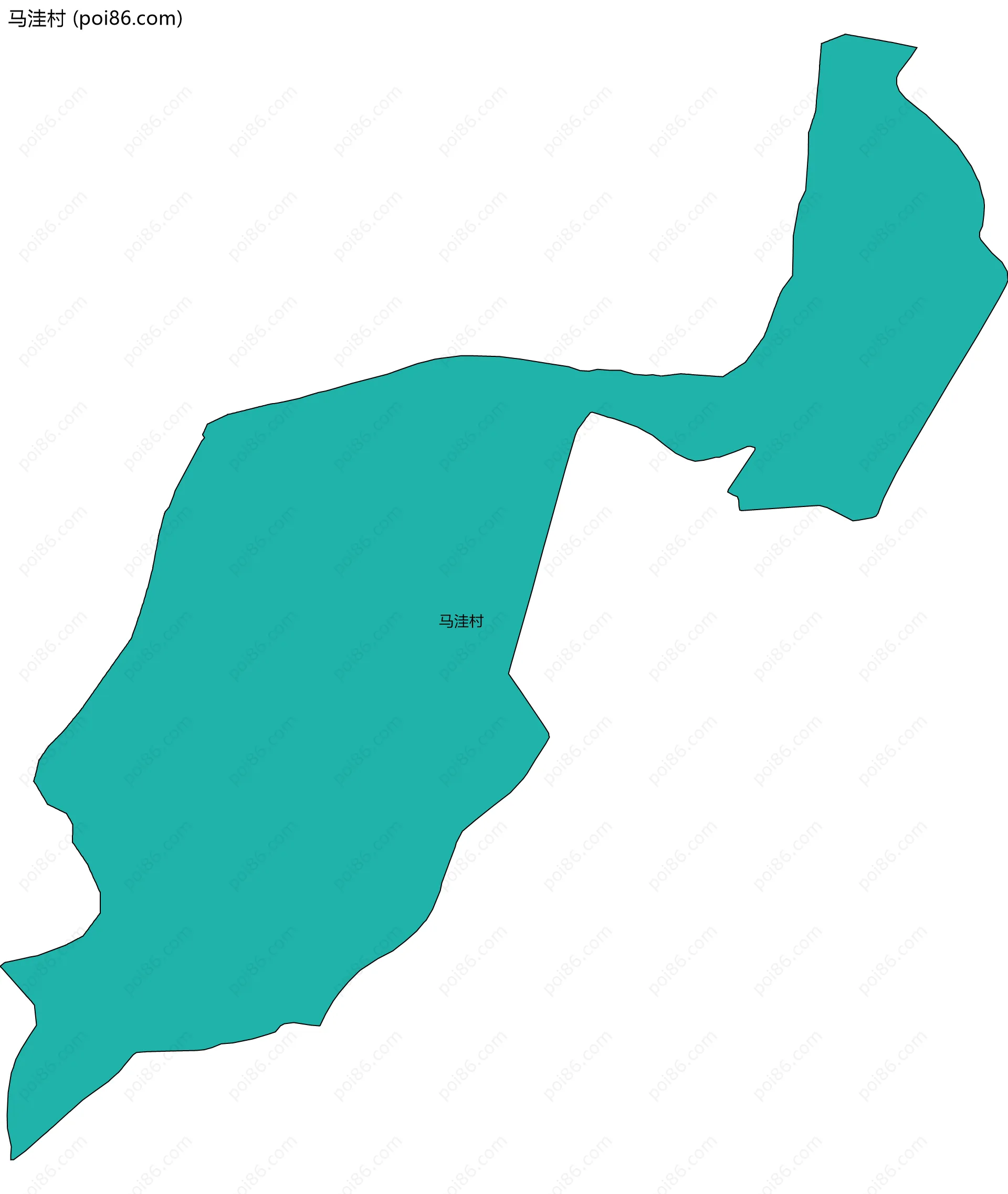 马洼村边界地图