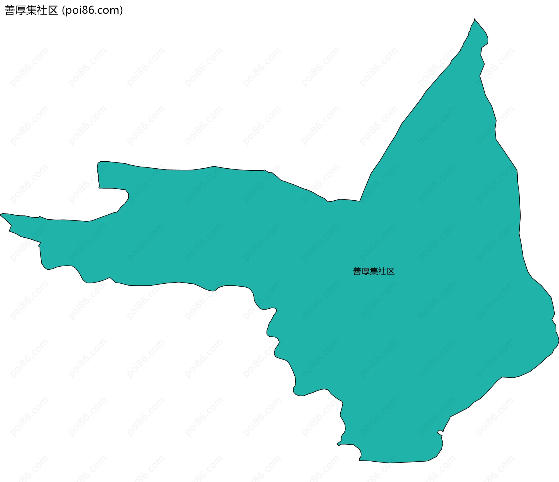 善厚集社区边界地图
