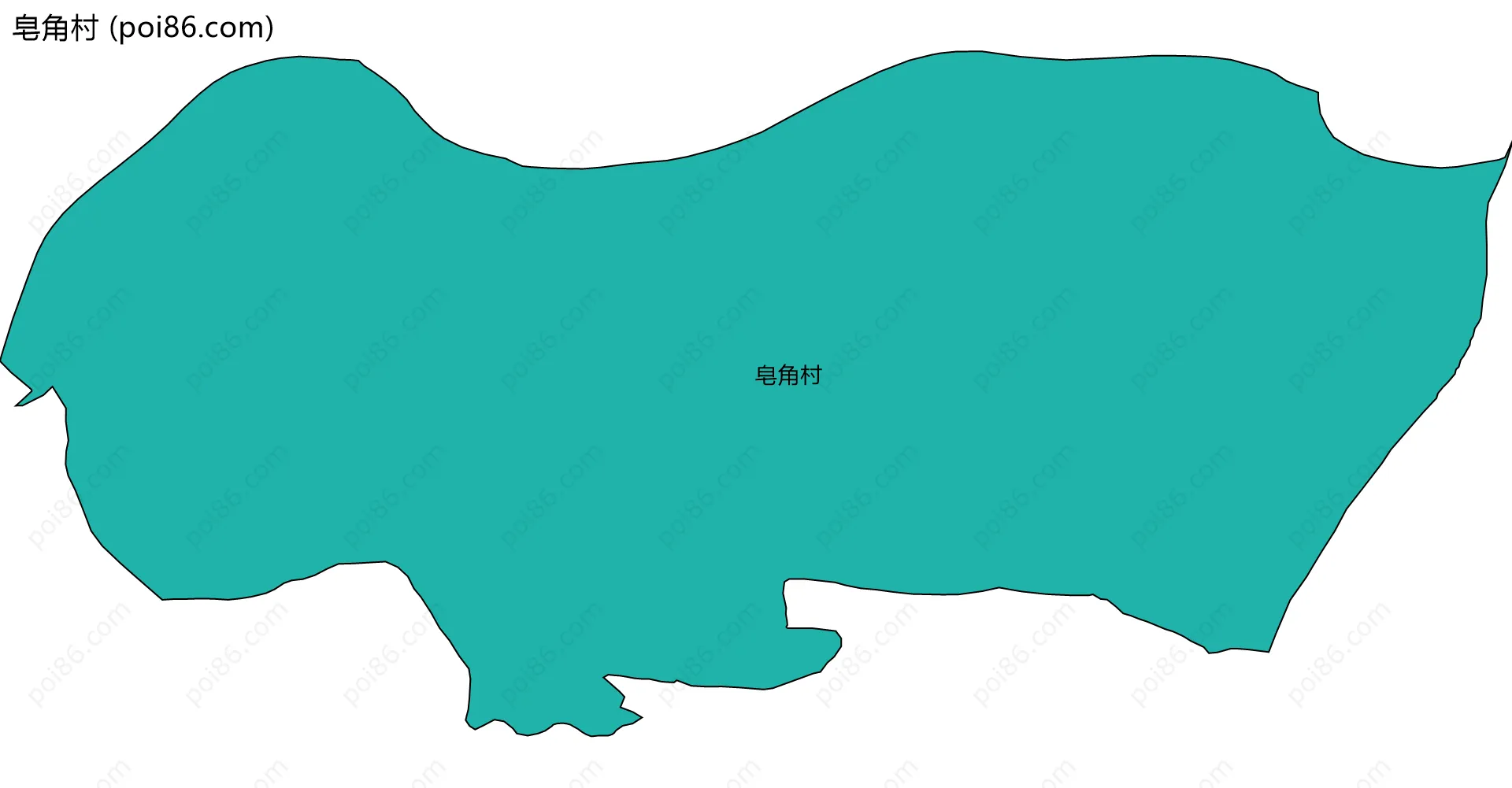 皂角村边界地图