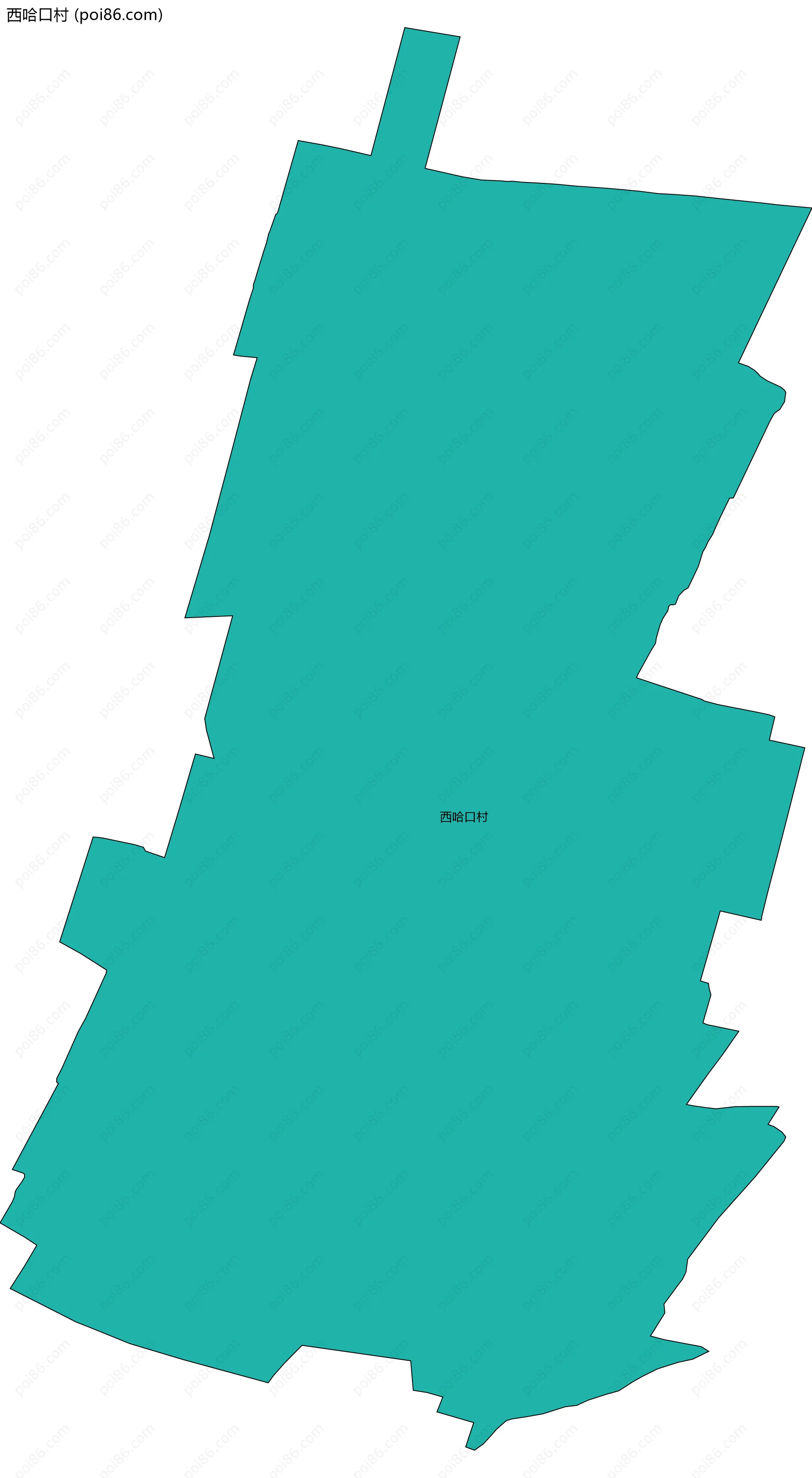 西哈口村边界地图